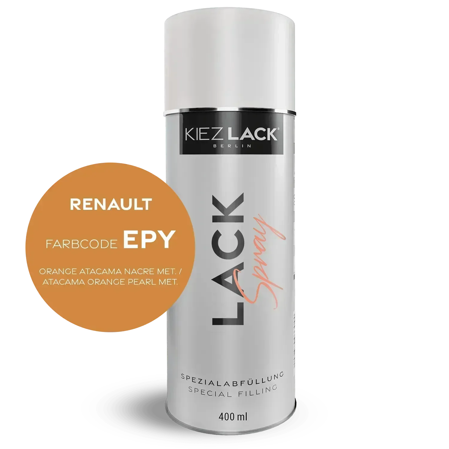 Kiezlack Autolack Spraydose Renault EPY ORANGE ATACAMA NACRE MET.
