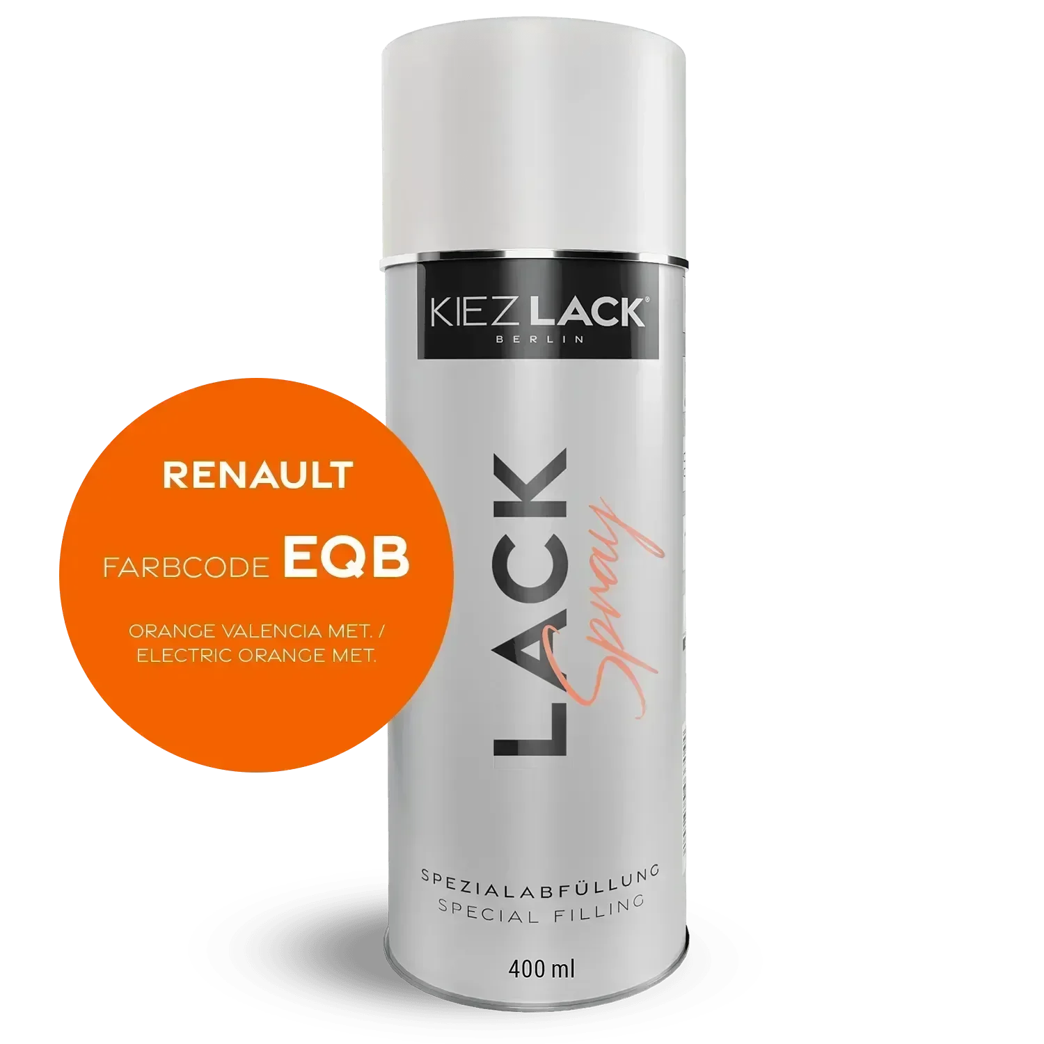 Kiezlack Autolack Spraydose Renault EQB ORANGE VALENCIA MET.