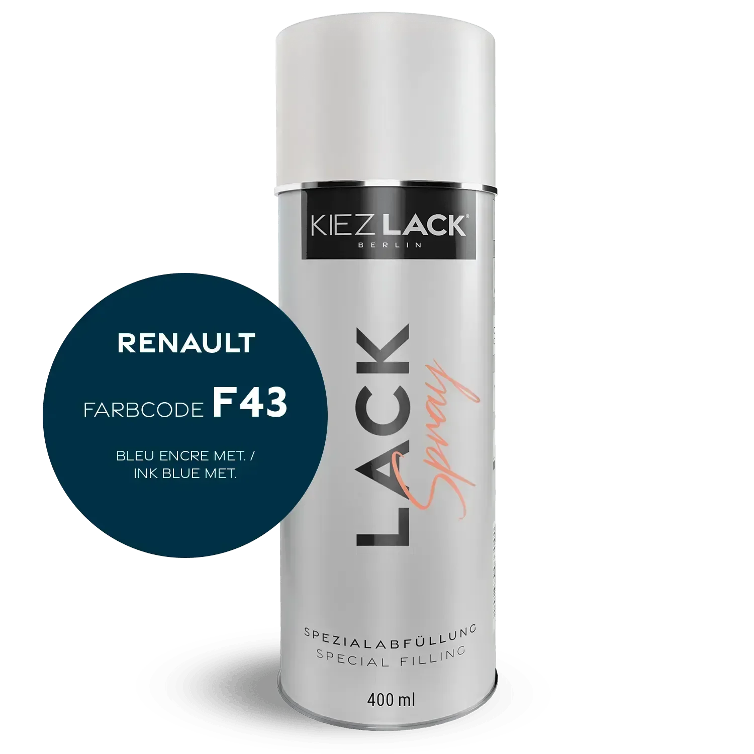 Kiezlack Autolack Spraydose Renault F43 BLEU ENCRE MET.