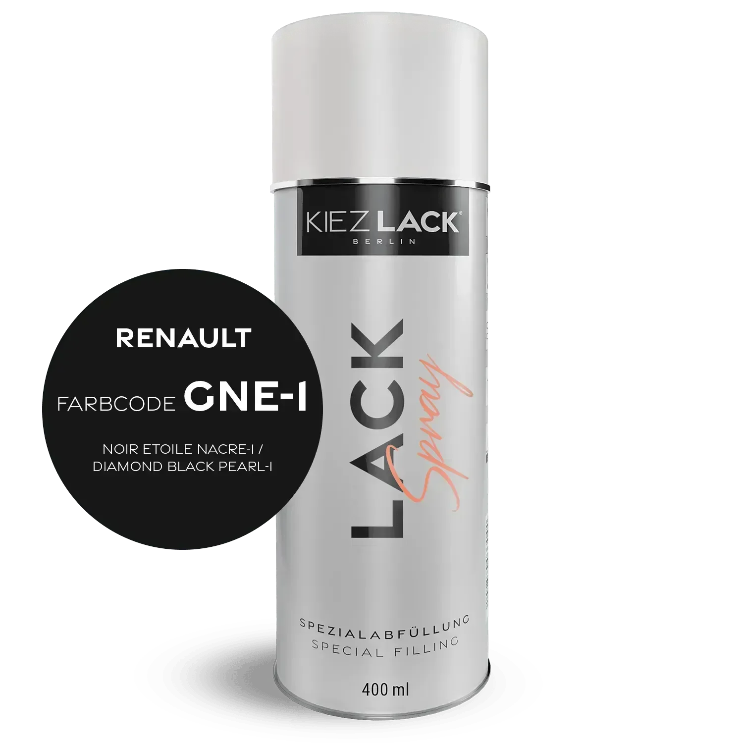 Kiezlack Autolack Spraydose Renault GNE-1 NOIR ETOILE NACRE-1