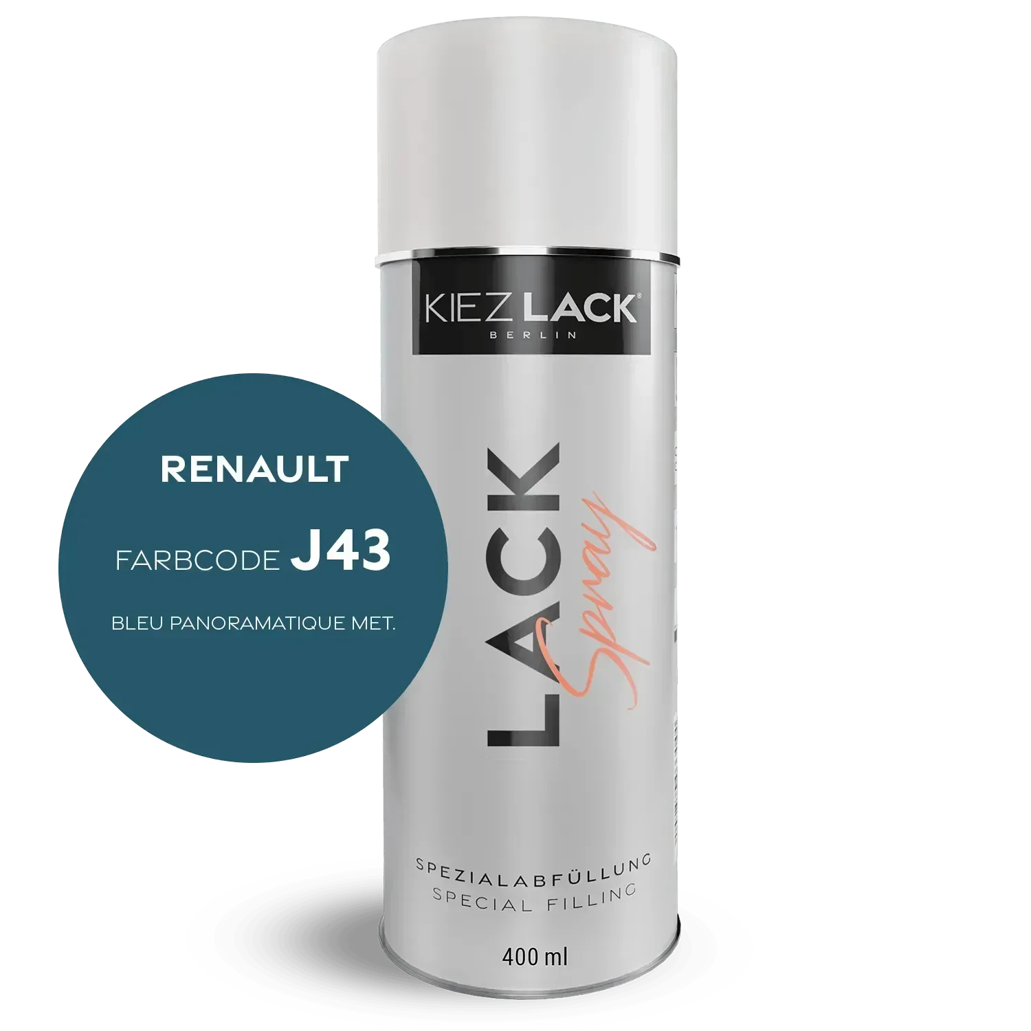 Kiezlack Autolack Spraydose Renault J43 BLEU PANORAMATIQUE MET.