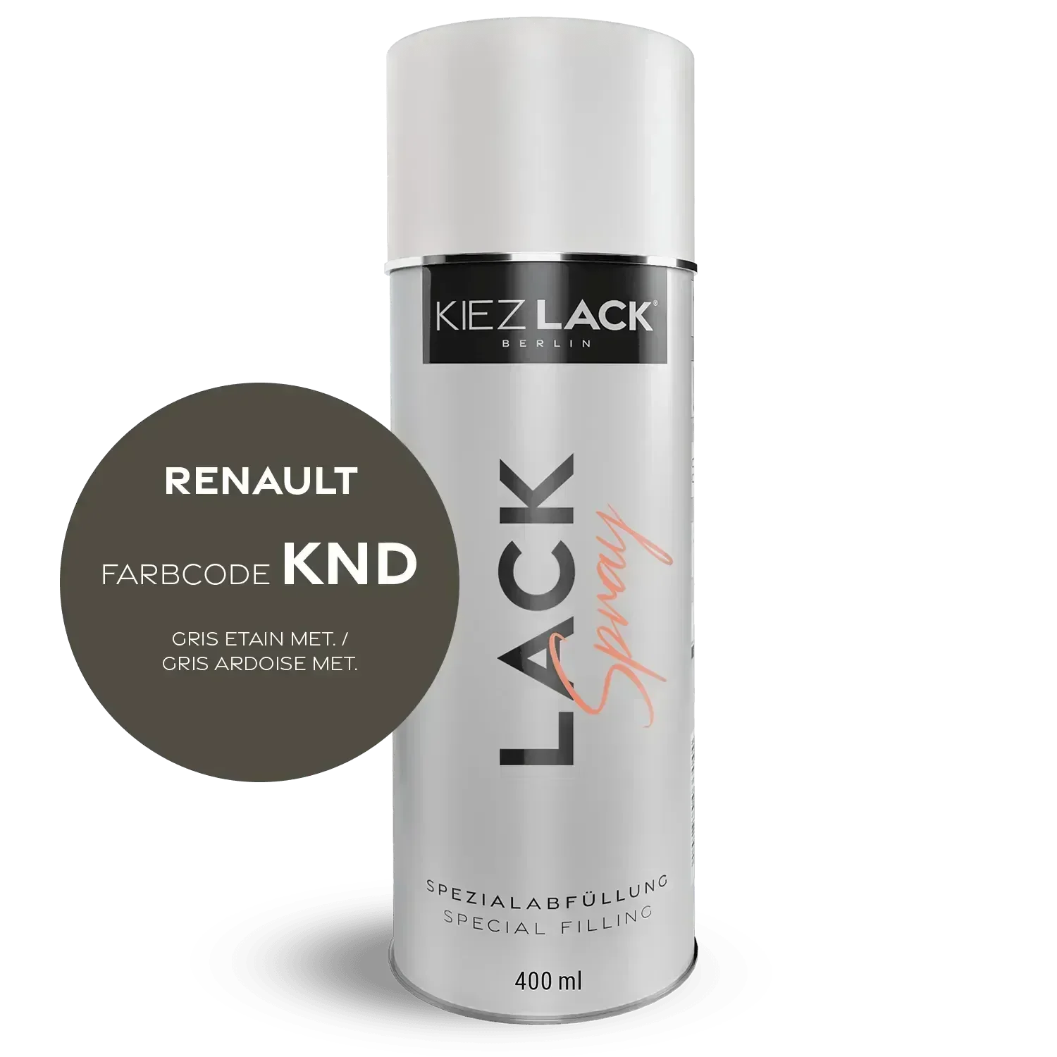 Kiezlack Autolack Spraydose Renault KND GRIS ETAIN MET.