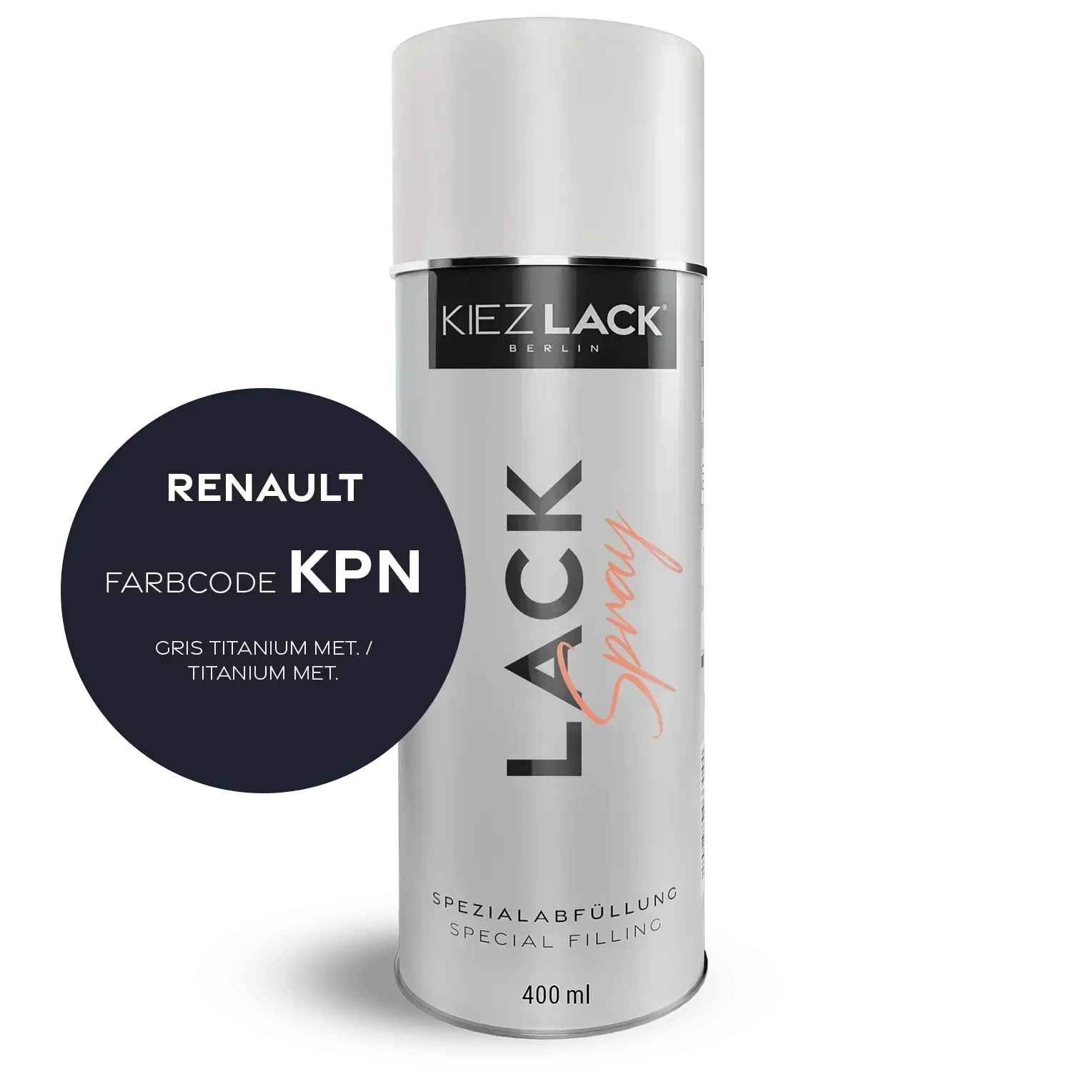 Kiezlack Autolack Spraydose Renault KPN GRIS TITANIUM MET.