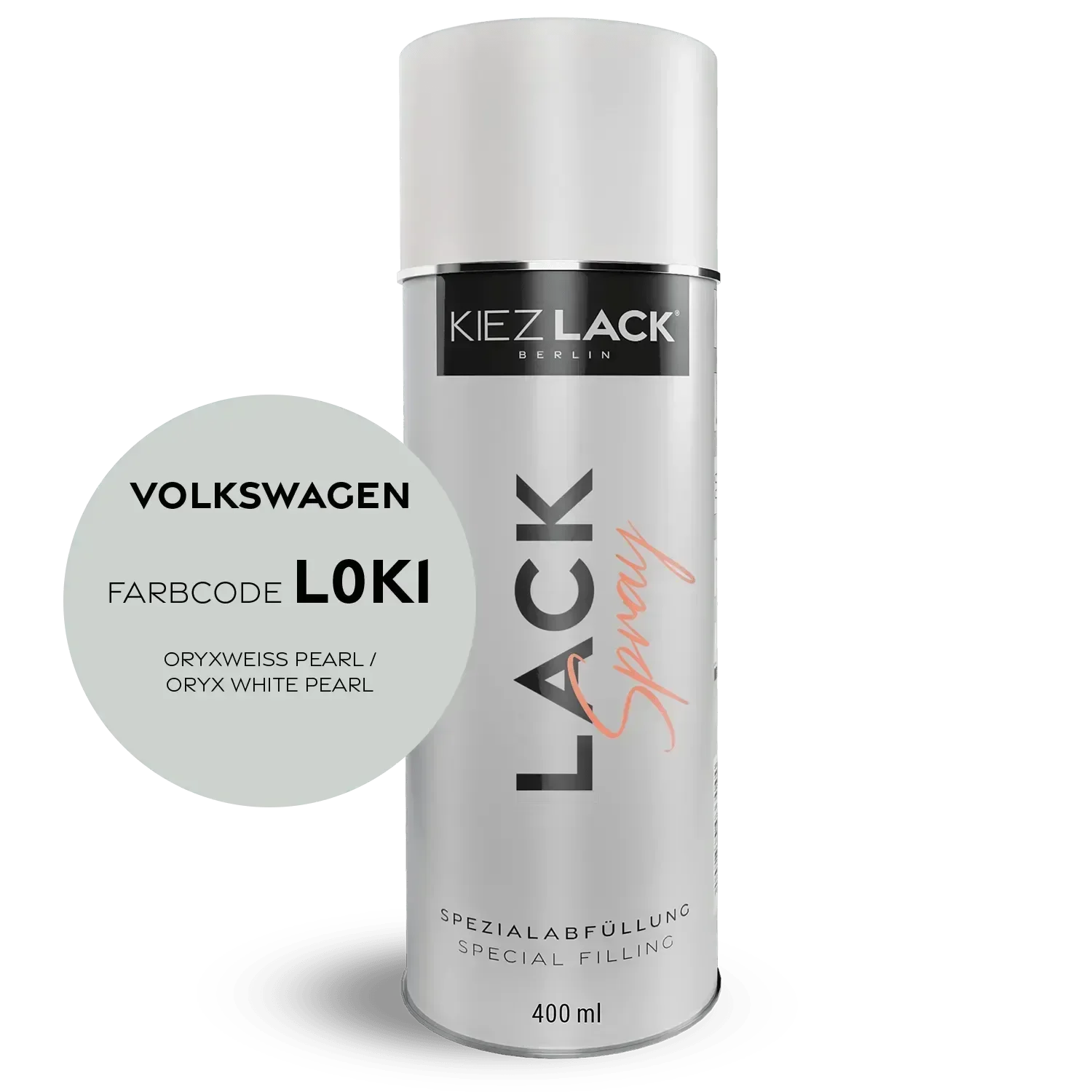 Kiezlack Lackspray Autolack Spraydose Volkswagen L0K1 ORYXWEISS PEARL