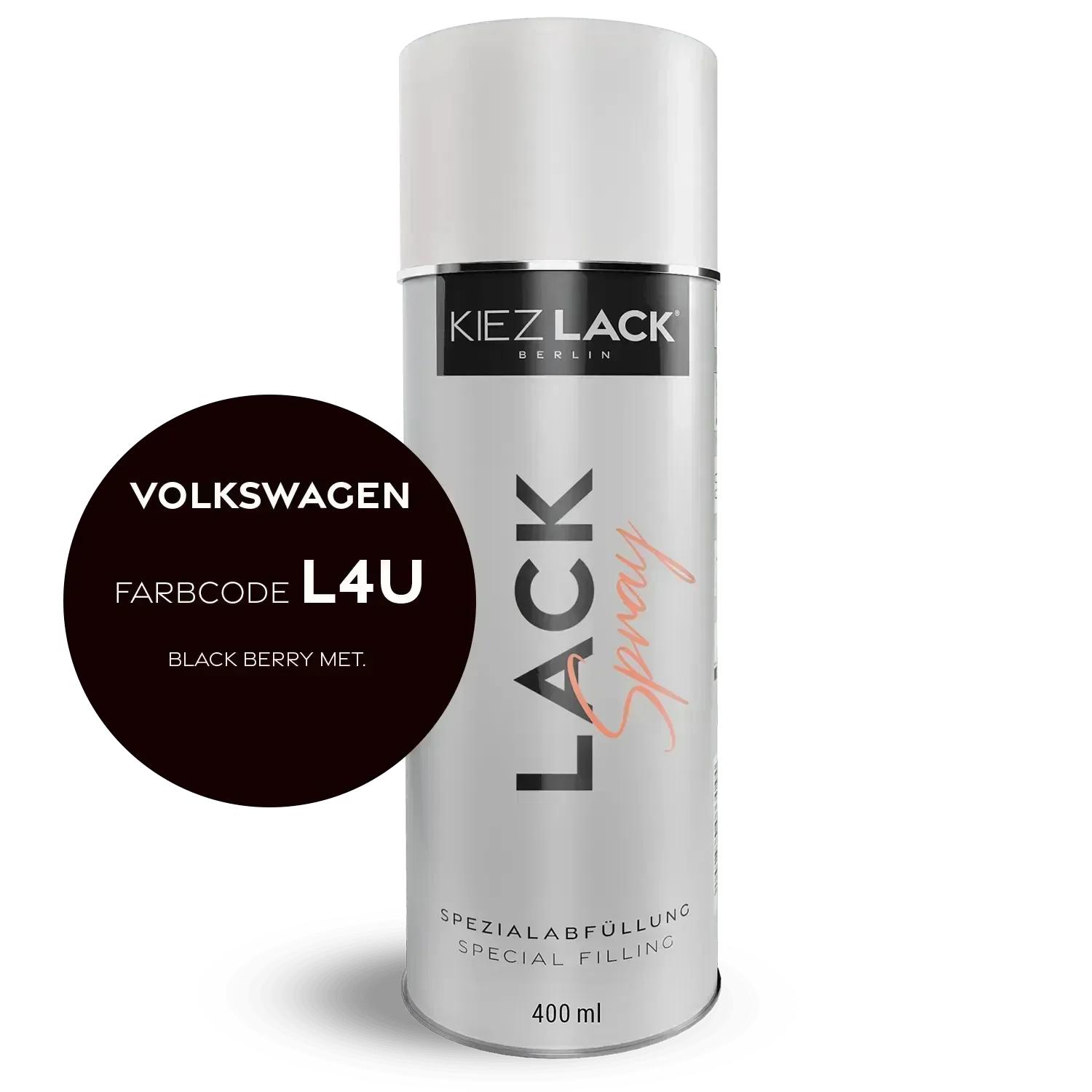 Kiezlack Lackspray Autolack Spraydose Volkswagen L4U BLACK BERRY MET.