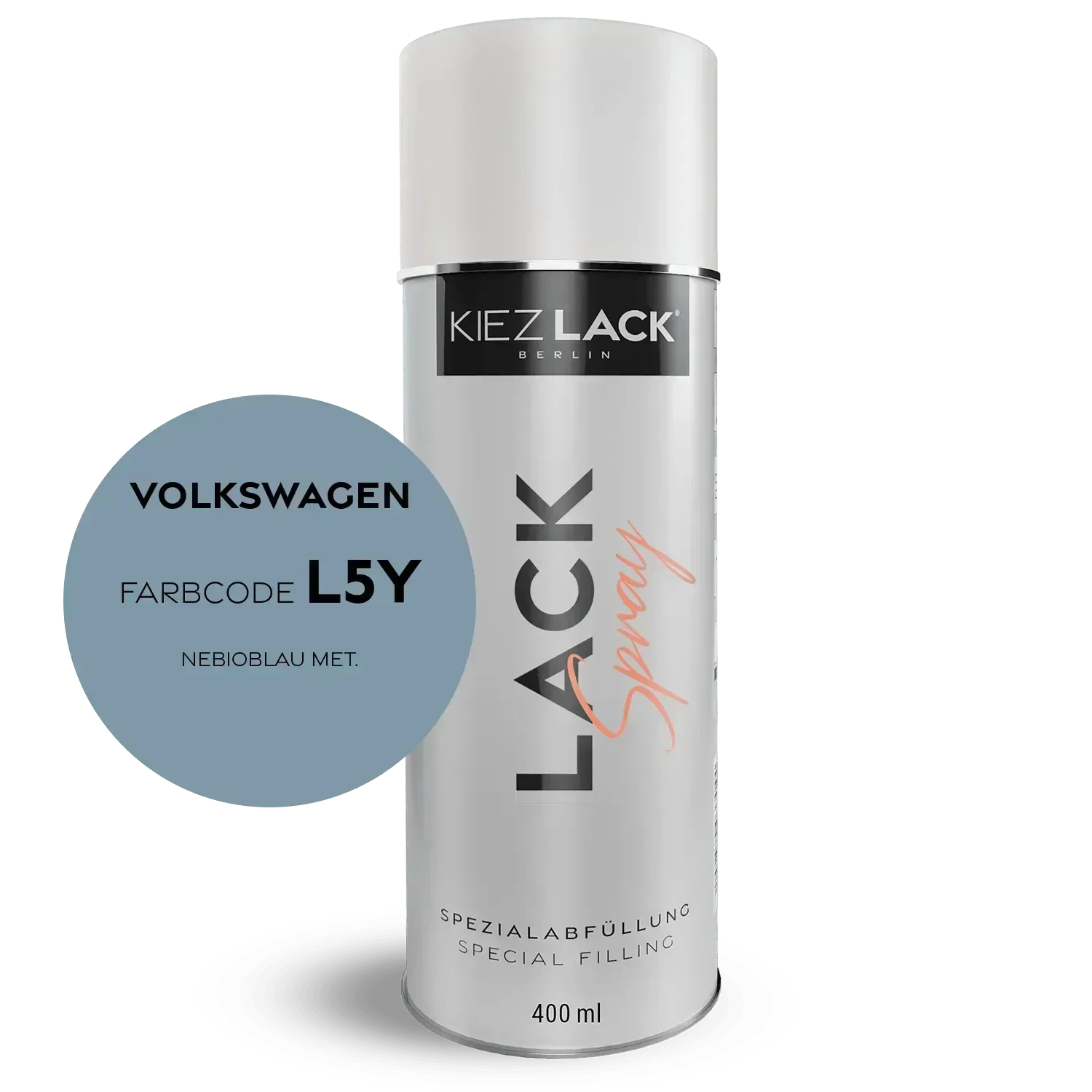 Kiezlack Lackspray Autolack Spraydose Volkswagen L5Y NEBIOBLAU MET.