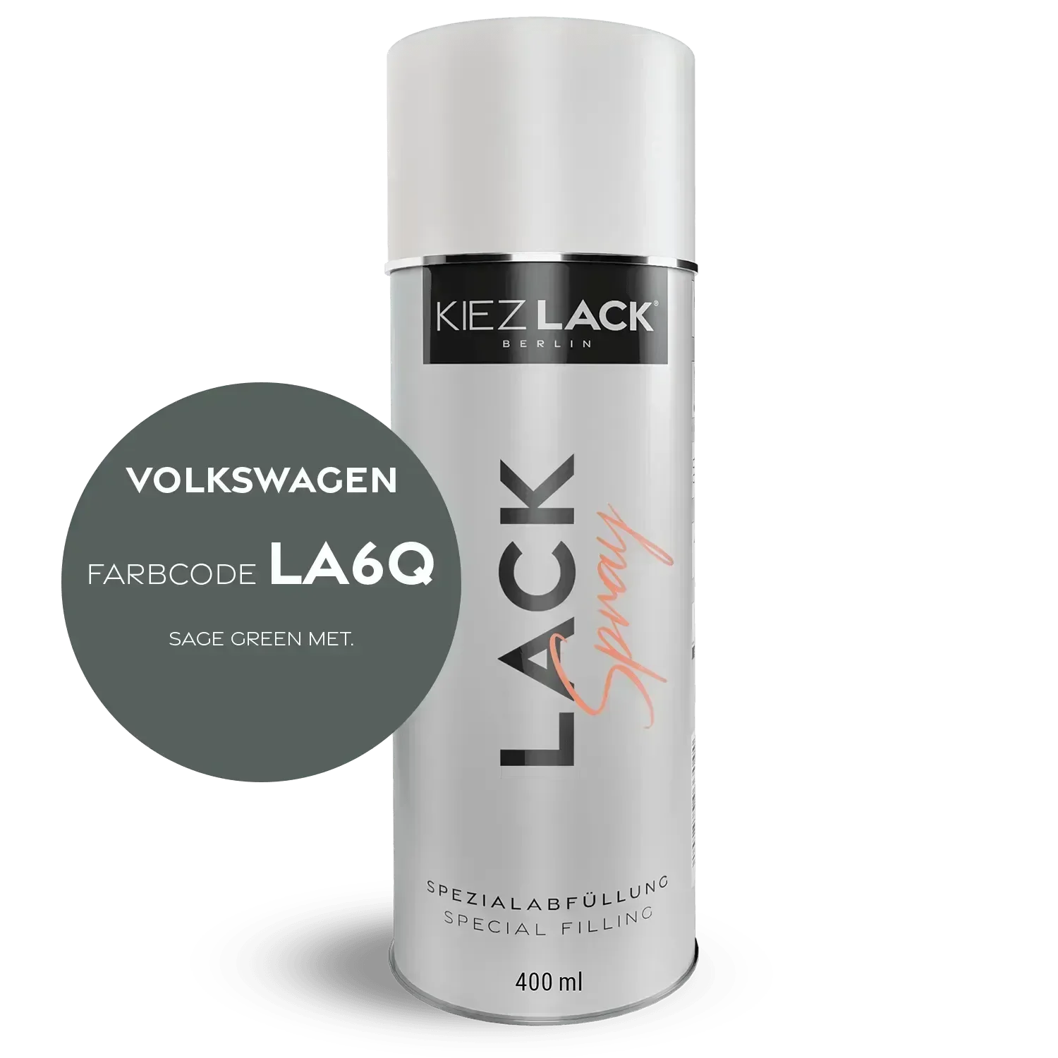 Kiezlack Lackspray Autolack Spraydose Volkswagen LA6Q SAGE GREEN MET.