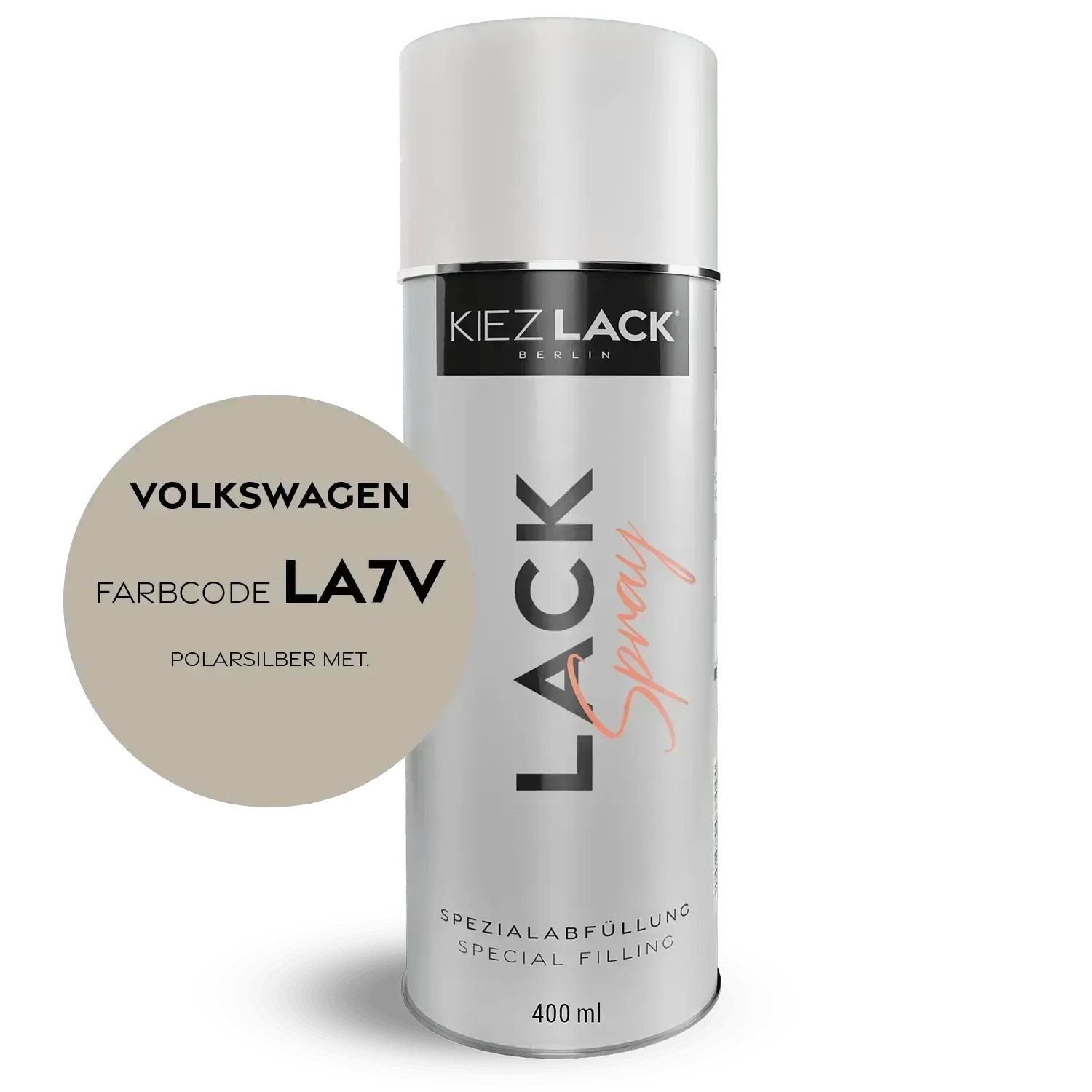 Kiezlack Lackspray Autolack Spraydose Volkswagen LA7V POLARSILBER MET.