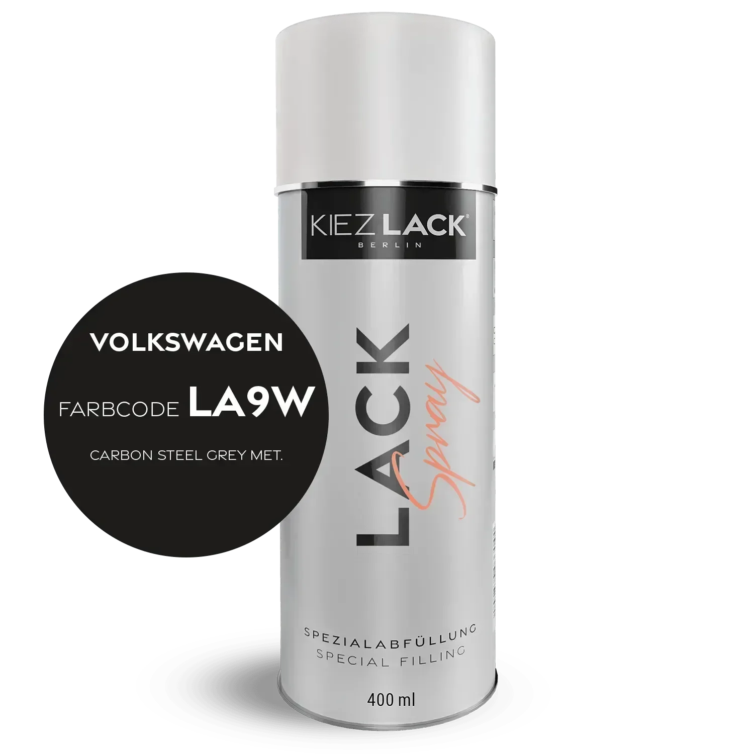 Kiezlack Lackspray Autolack Spraydose Volkswagen LA9W CARBON STEEL GREY MET.