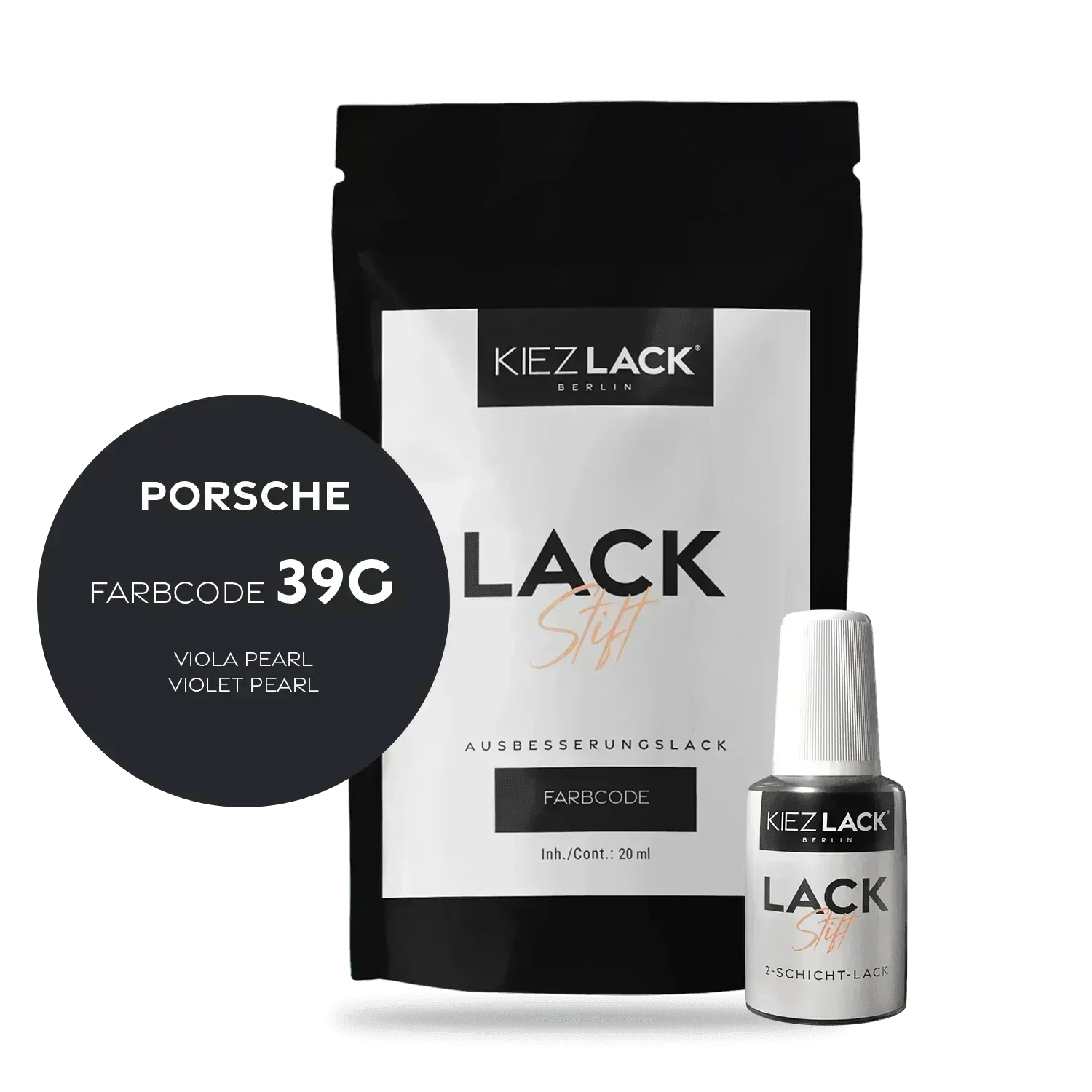 Kiezlack Lackstift Autolack Lackstift PORSCHE 39G VIOLA PEARL