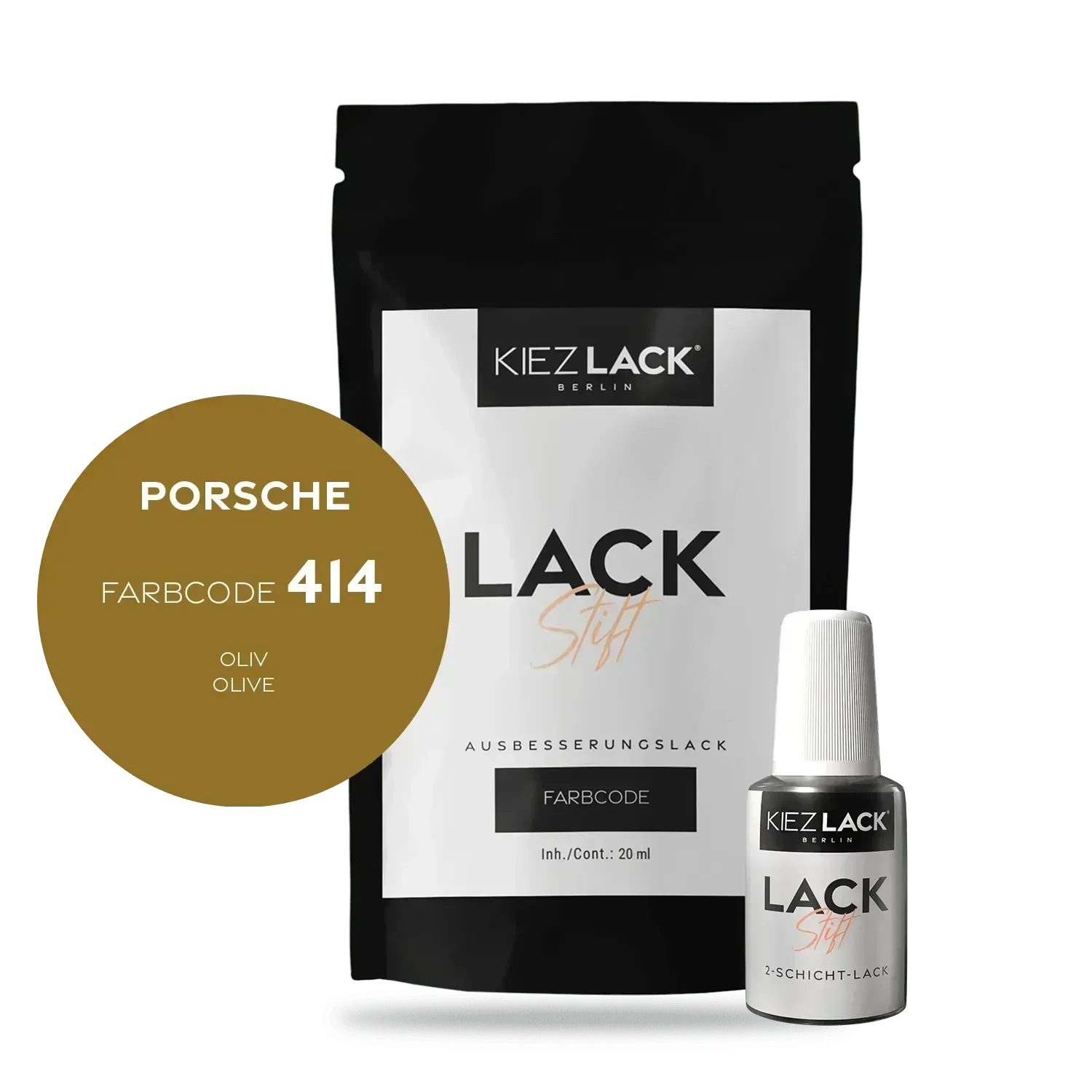 Kiezlack Lackstift Autolack Lackstift PORSCHE 414 OLIV