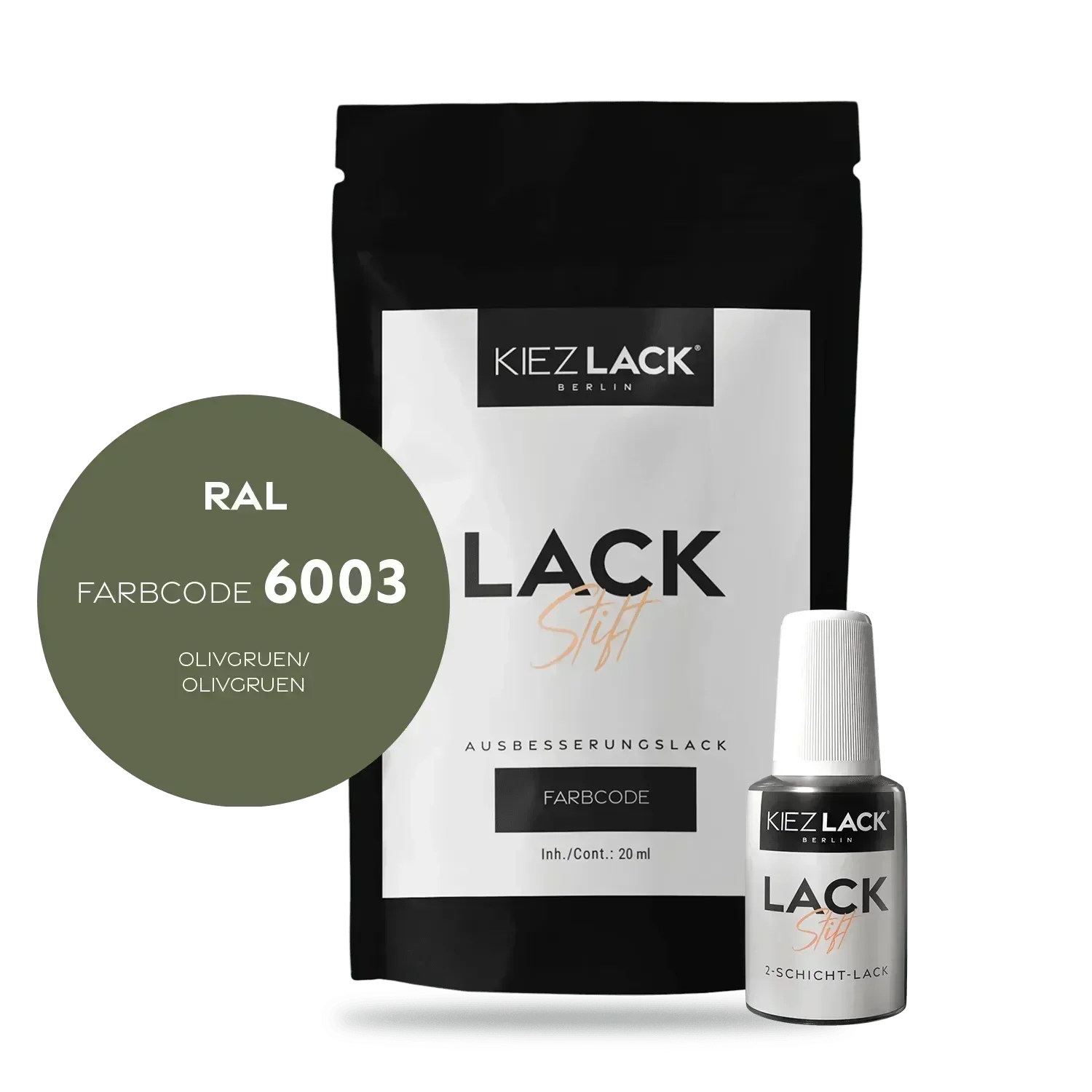 Kiezlack Lackstift Autolack Lackstift RAL 6003 OLIVGRUEN