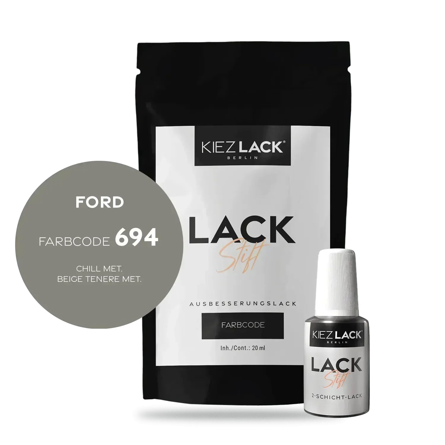 Kiezlack Lackstift Autolack Lackstift FORD 694 CHILL MET.