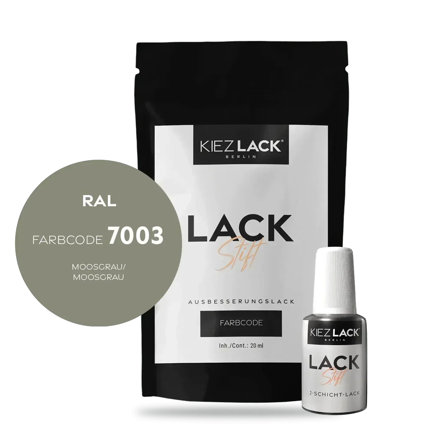 Kiezlack Lackstift Autolack Lackstift RAL 7003 MOOSGRAU