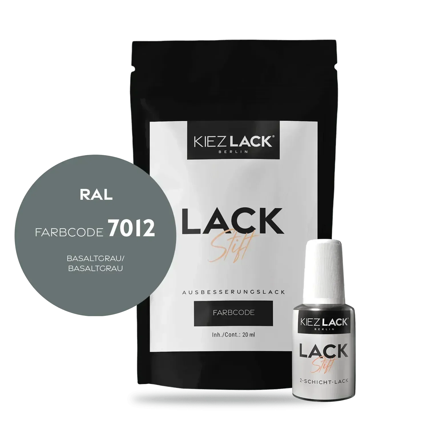 Kiezlack Lackstift Autolack Lackstift RAL 7012 BASALTGRAU