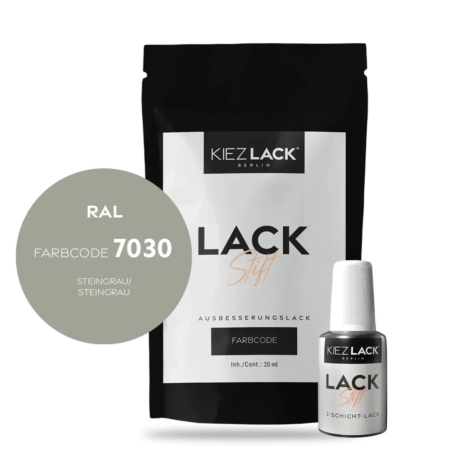 Kiezlack Lackstift Autolack Lackstift RAL 7030 STEINGRAU