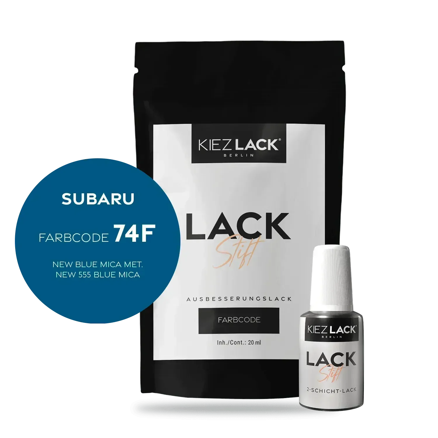 Kiezlack Lackstift Autolack Lackstift SUBARU 74F NEW BLUE MICA MET.