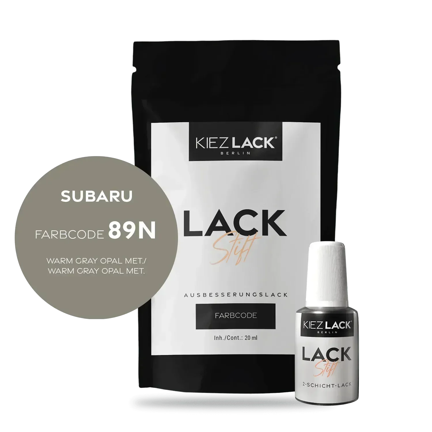 Kiezlack Lackstift Autolack Lackstift SUBARU 89N WARM GRAY OPAL MET.