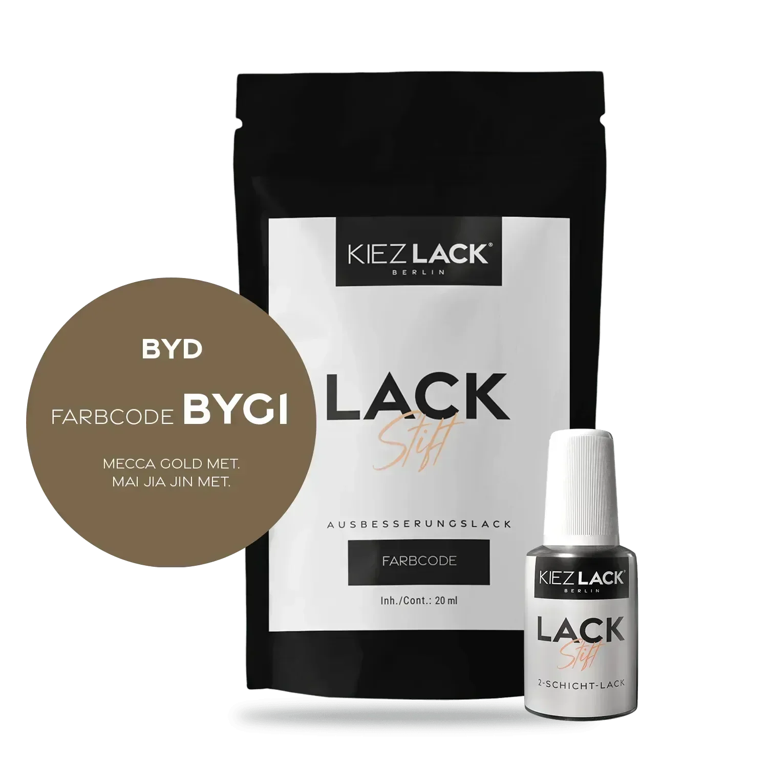 Kiezlack Lackstift Autolack Lackstift BYD BYG1 MECCA GOLD MET.