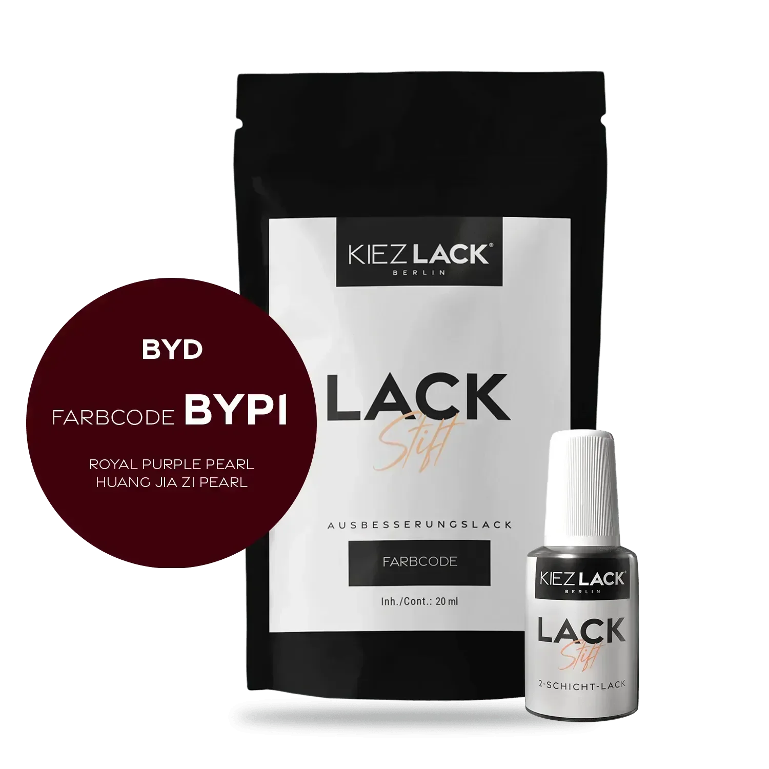 Kiezlack Lackstift Autolack Lackstift BYD BYP1 ROYAL PURPLE PEARL