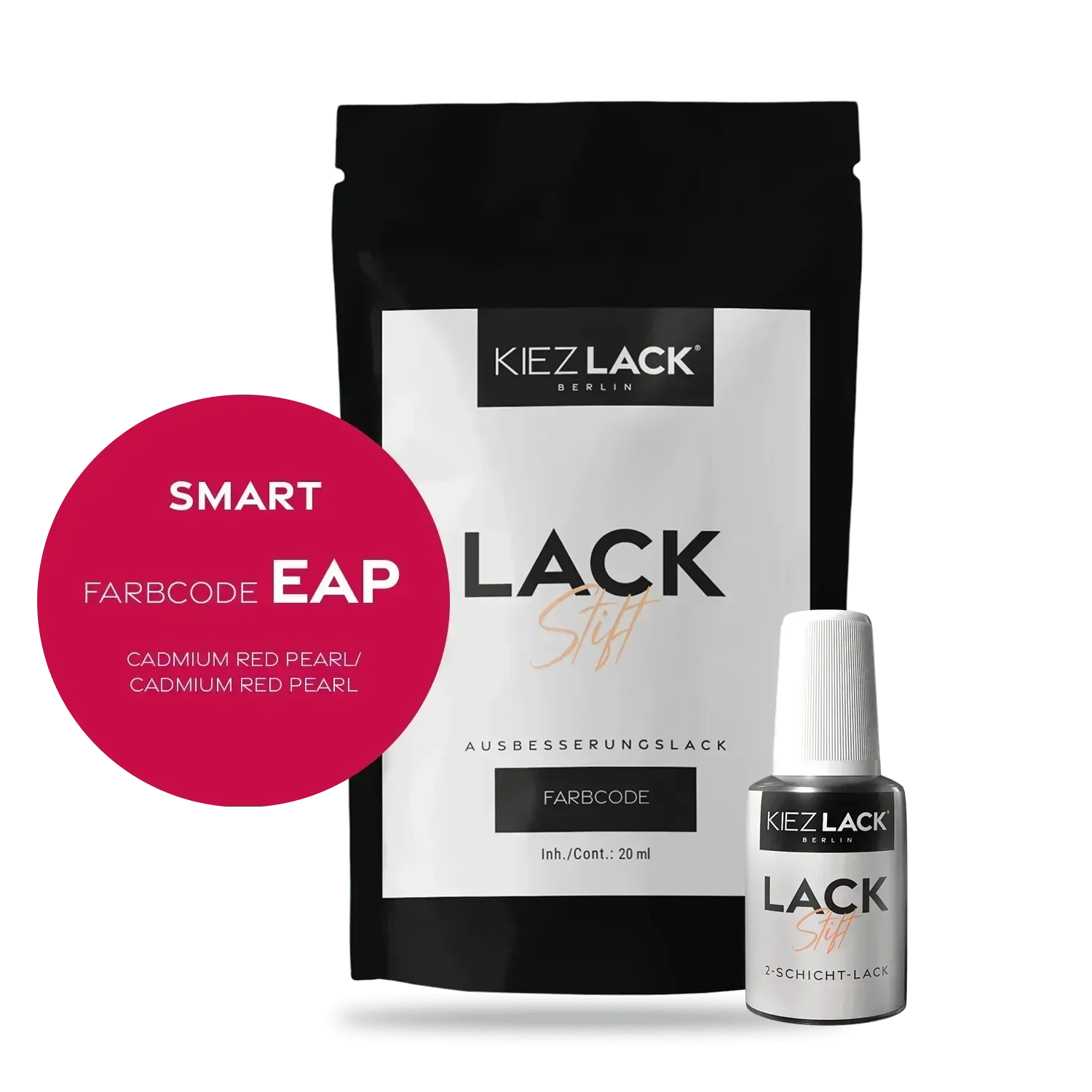 Kiezlack Lackstift Autolack Lackstift SMART EAP CADMIUM RED PEARL