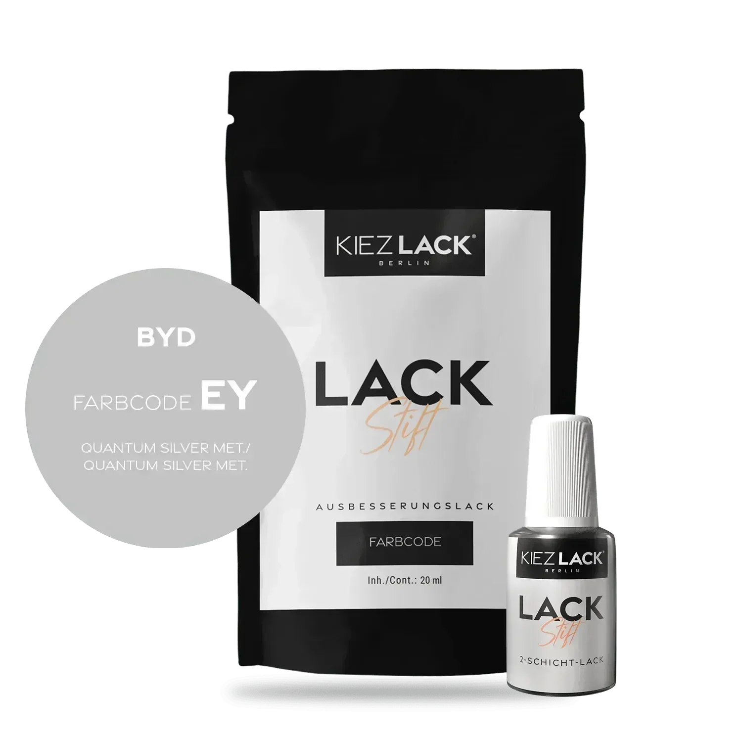 Kiezlack Lackstift Autolack Lackstift BYD EY QUANTUM SILVER MET.