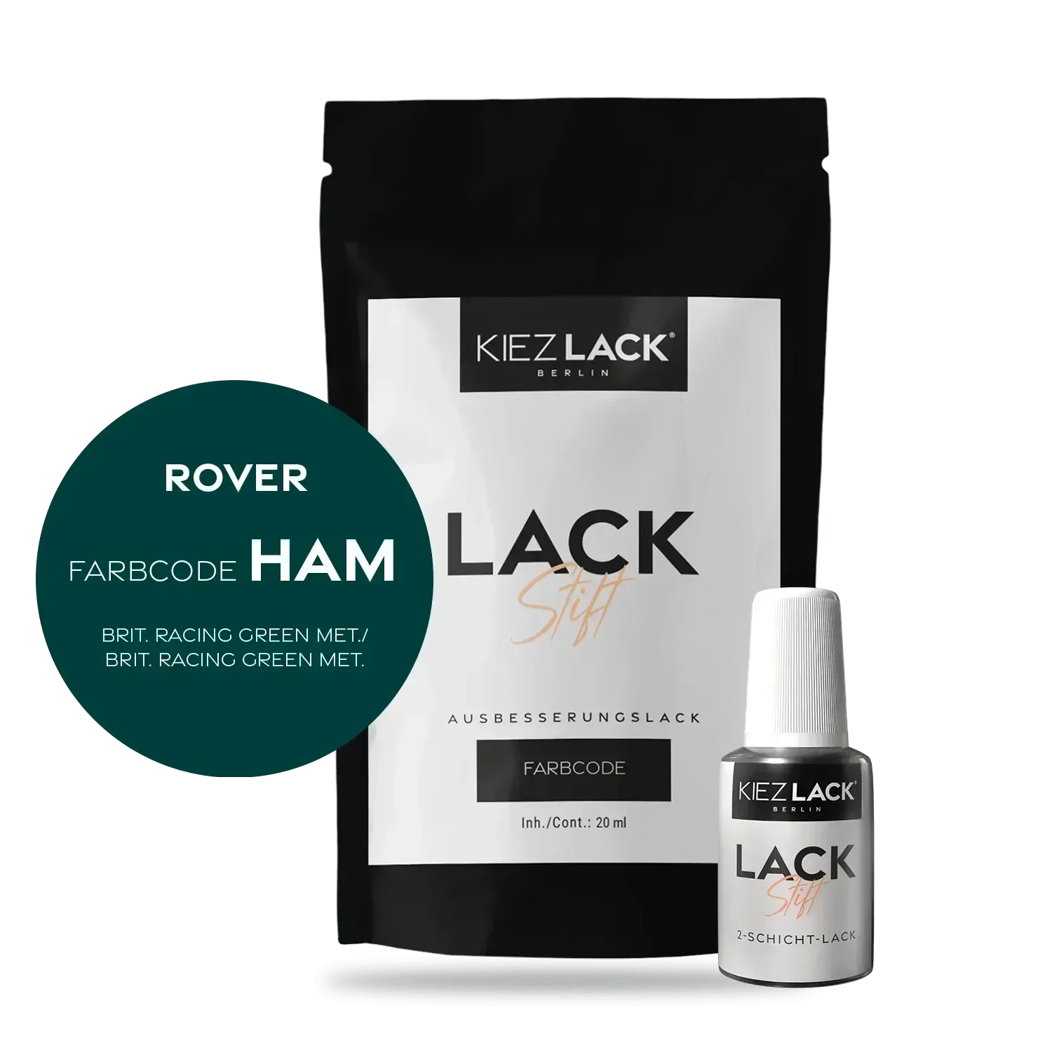 Kiezlack Lackstift Autolack Lackstift ROVER HAM BRIT. RACING GREEN MET.