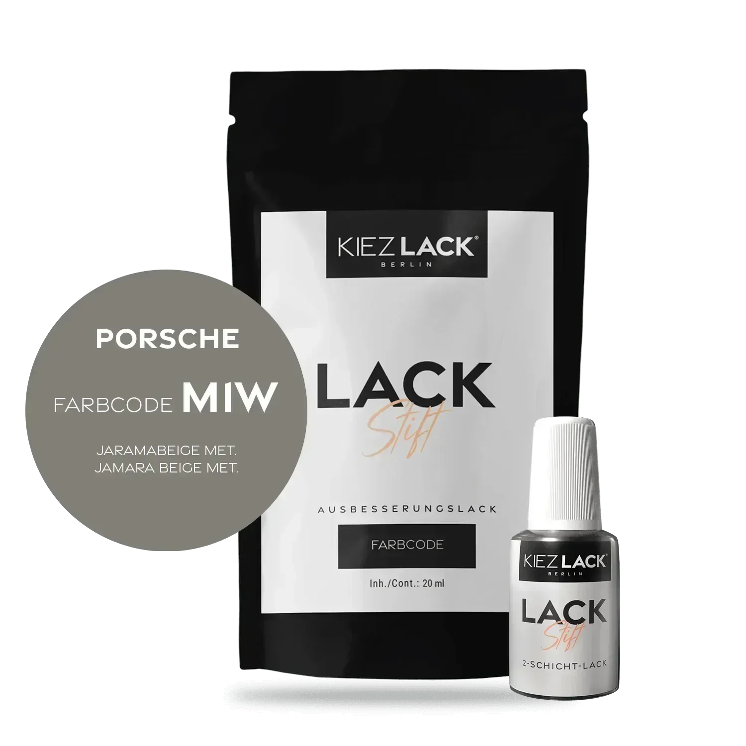 Kiezlack Lackstift Autolack Lackstift PORSCHE M1W JARAMABEIGE MET.