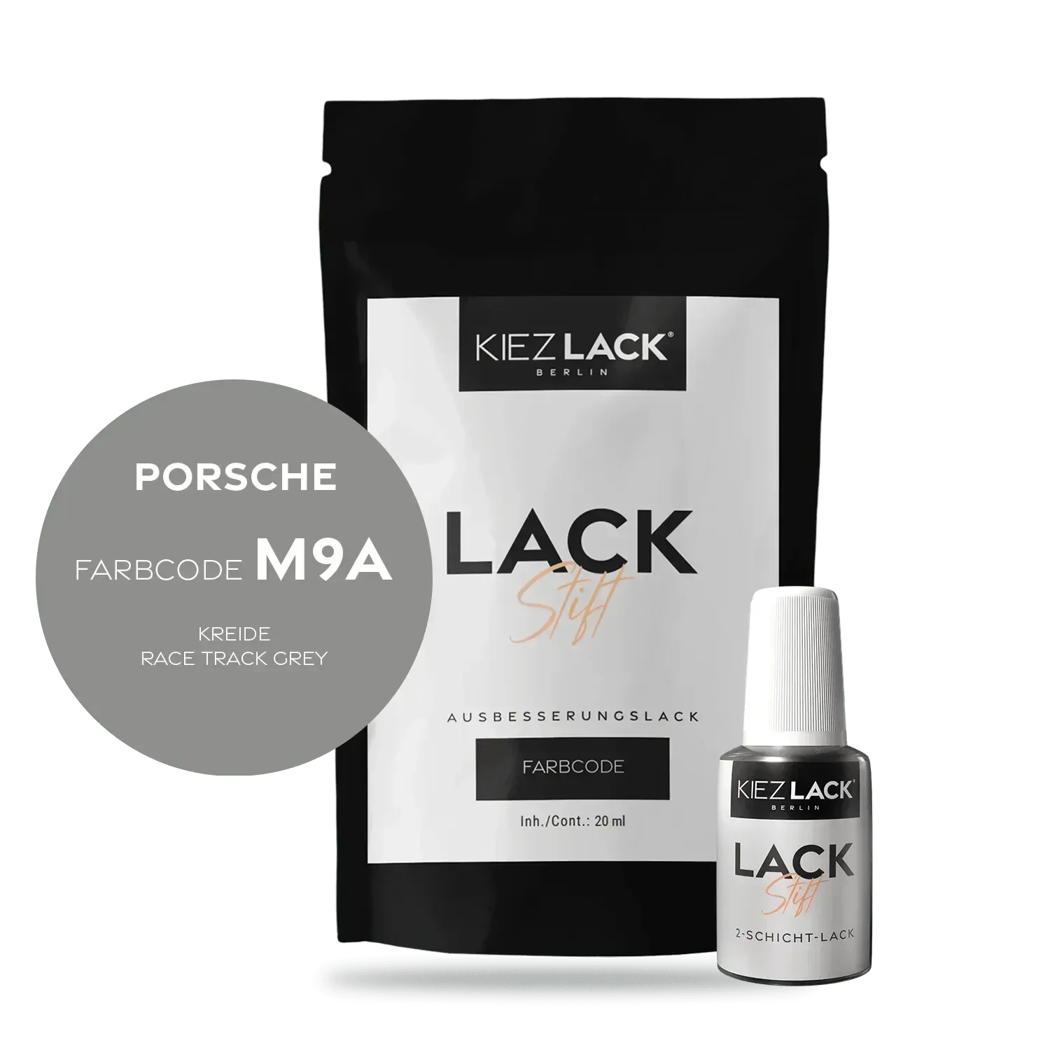 Kiezlack Lackstift Autolack Lackstift PORSCHE M9A KREIDE
