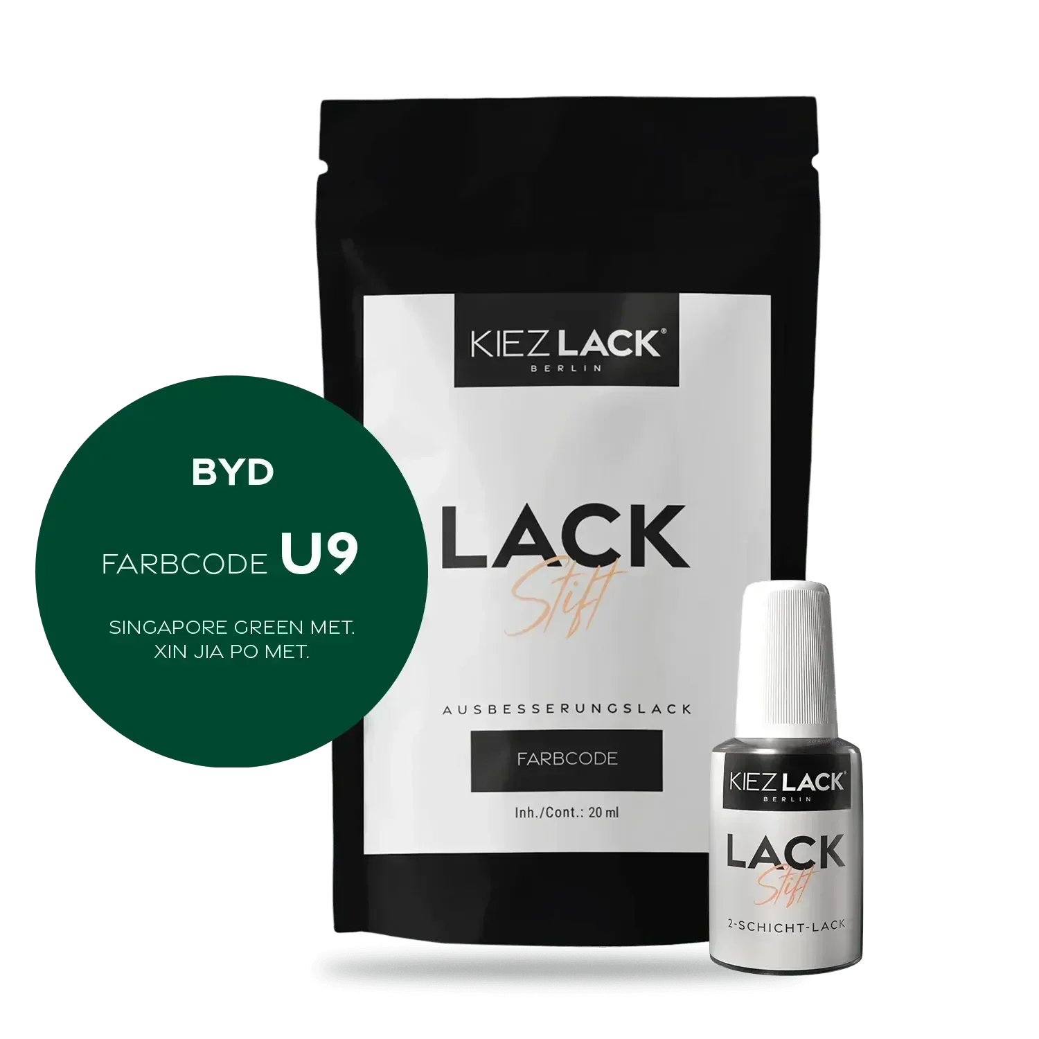 Kiezlack Lackstift Autolack Lackstift BYD U9 SINGAPORE GREEN MET.