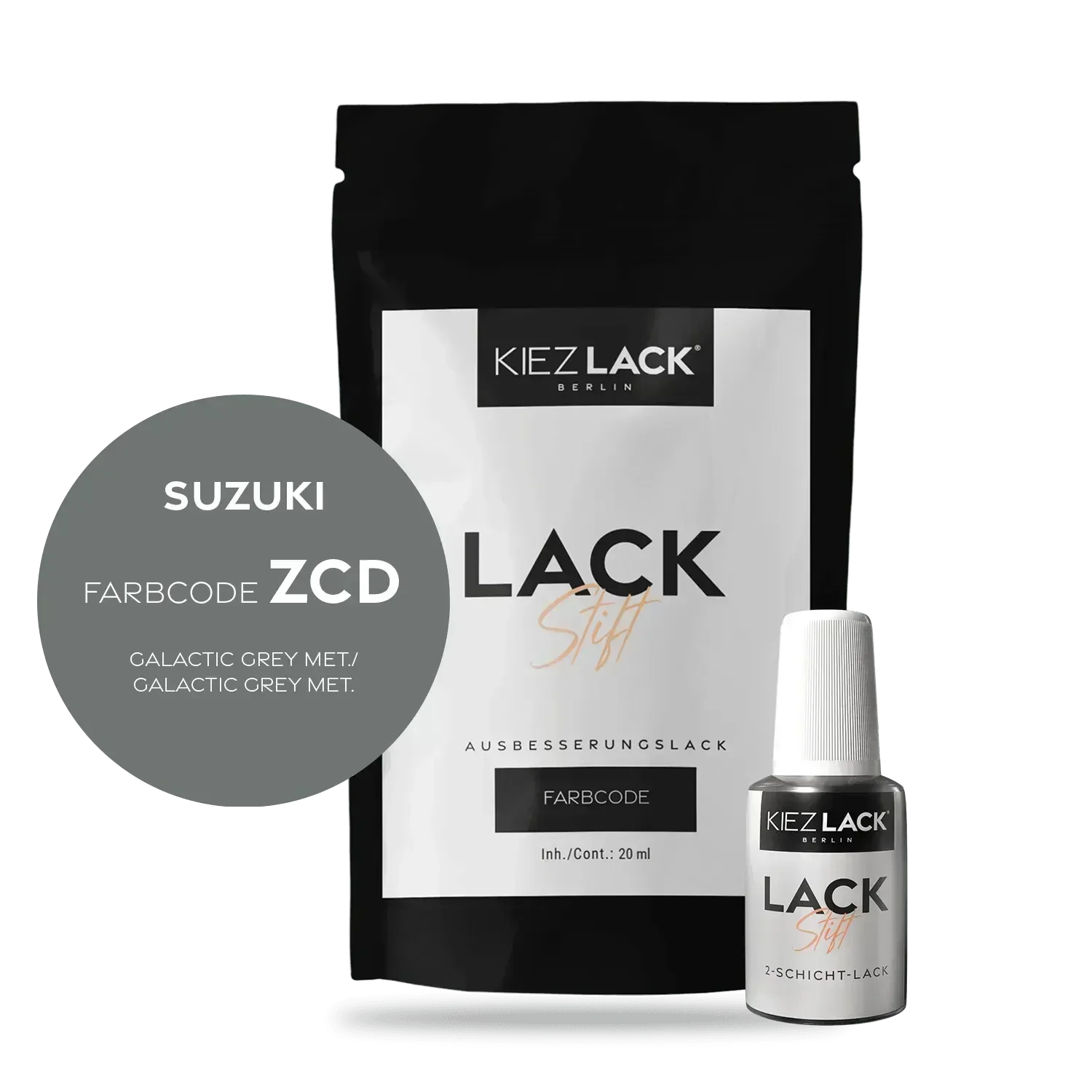 Kiezlack Lackstift Autolack Lackstift SUZUKI ZCD GALACTIC GREY MET.