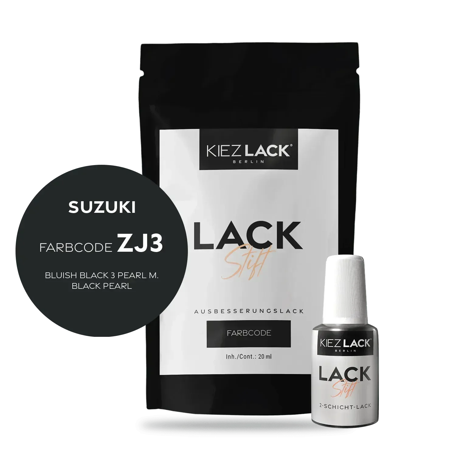 Kiezlack Lackstift Autolack Lackstift SUZUKI ZJ3 BLUISH BLACK 3 PEARL M.