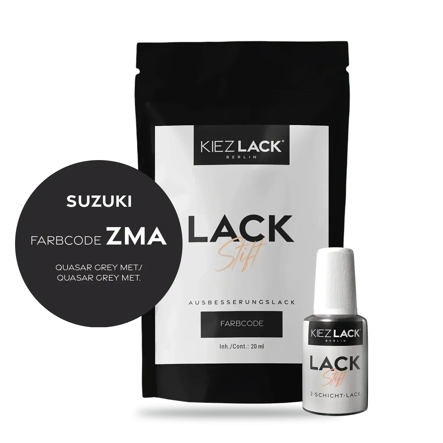 Kiezlack Lackstift Autolack Lackstift SUZUKI ZMA QUASAR GREY MET.