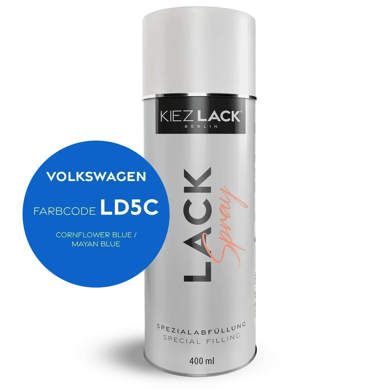 Kiezlack Lackspray Autolack Spraydose Volkswagen LD5C CORNFLOWER BLUE