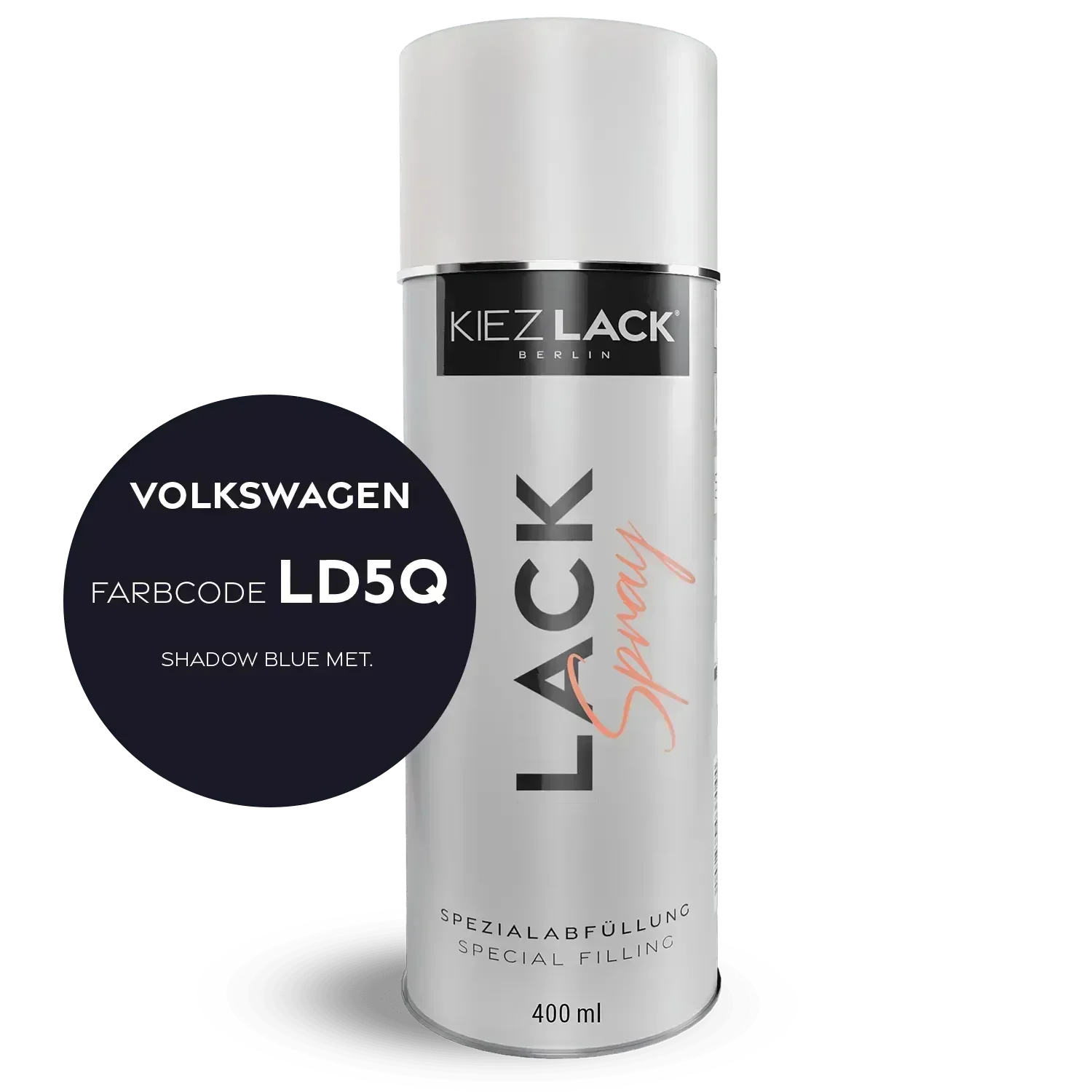 Kiezlack Lackspray Autolack Spraydose Volkswagen LD5Q SHADOW BLUE MET.