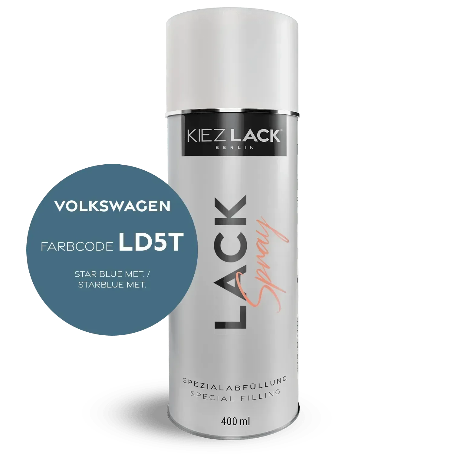Kiezlack Lackspray Autolack Spraydose Volkswagen LD5T STAR BLUE MET.