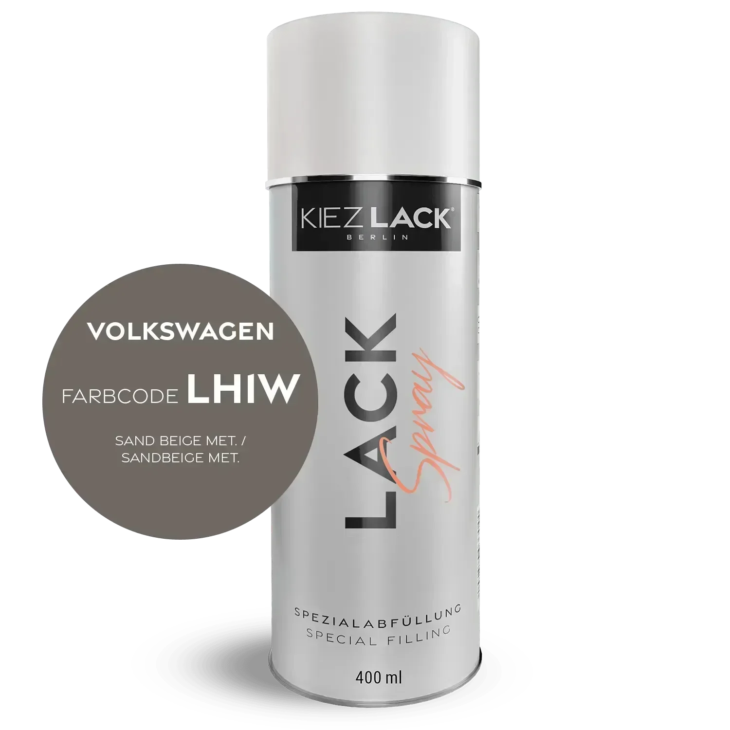 Kiezlack Lackspray Autolack Spraydose Volkswagen LH1W SAND BEIGE MET.