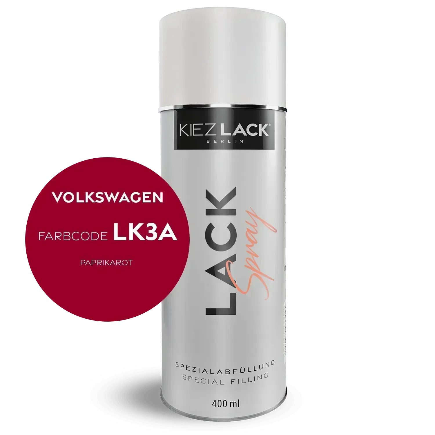 Kiezlack Lackspray Autolack Spraydose Volkswagen LK3A PAPRIKAROT