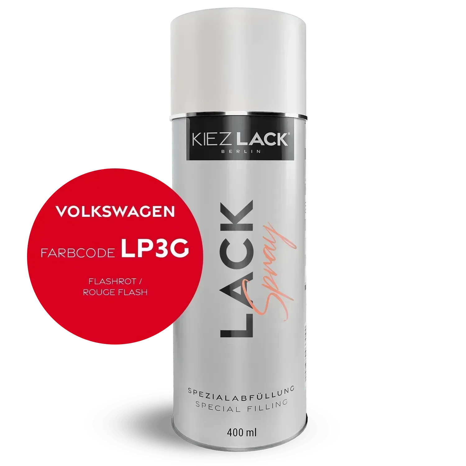 Kiezlack Lackspray Autolack Spraydose Volkswagen LP3G FLASHROT