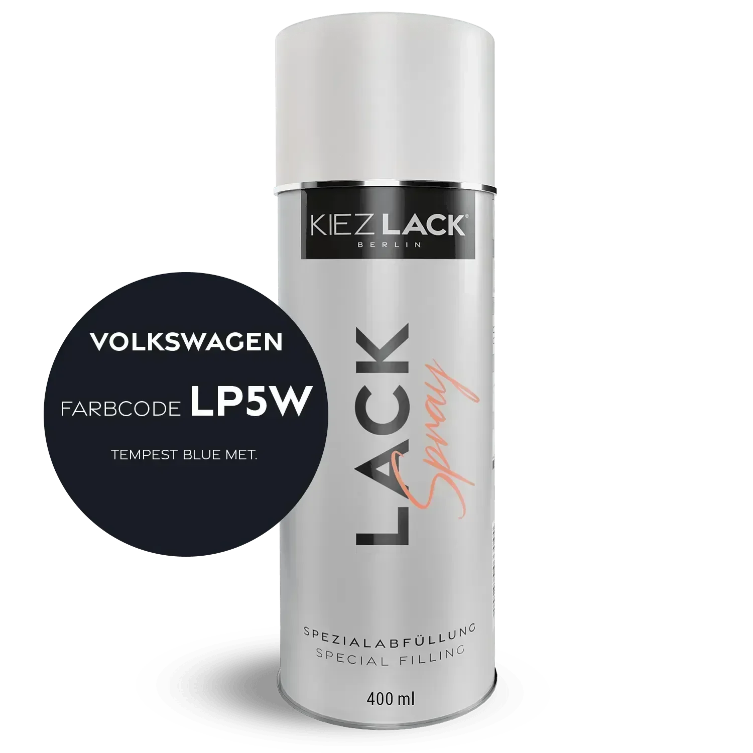 Kiezlack Lackspray Autolack Spraydose Volkswagen LP5W TEMPEST BLUE MET.