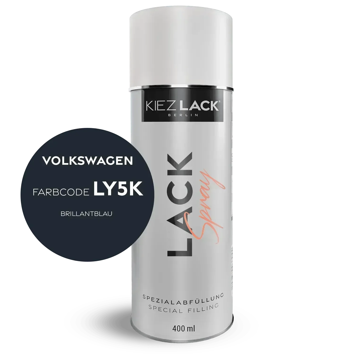 Kiezlack Lackspray Autolack Spraydose Volkswagen LY5K BRILLANTBLAU
