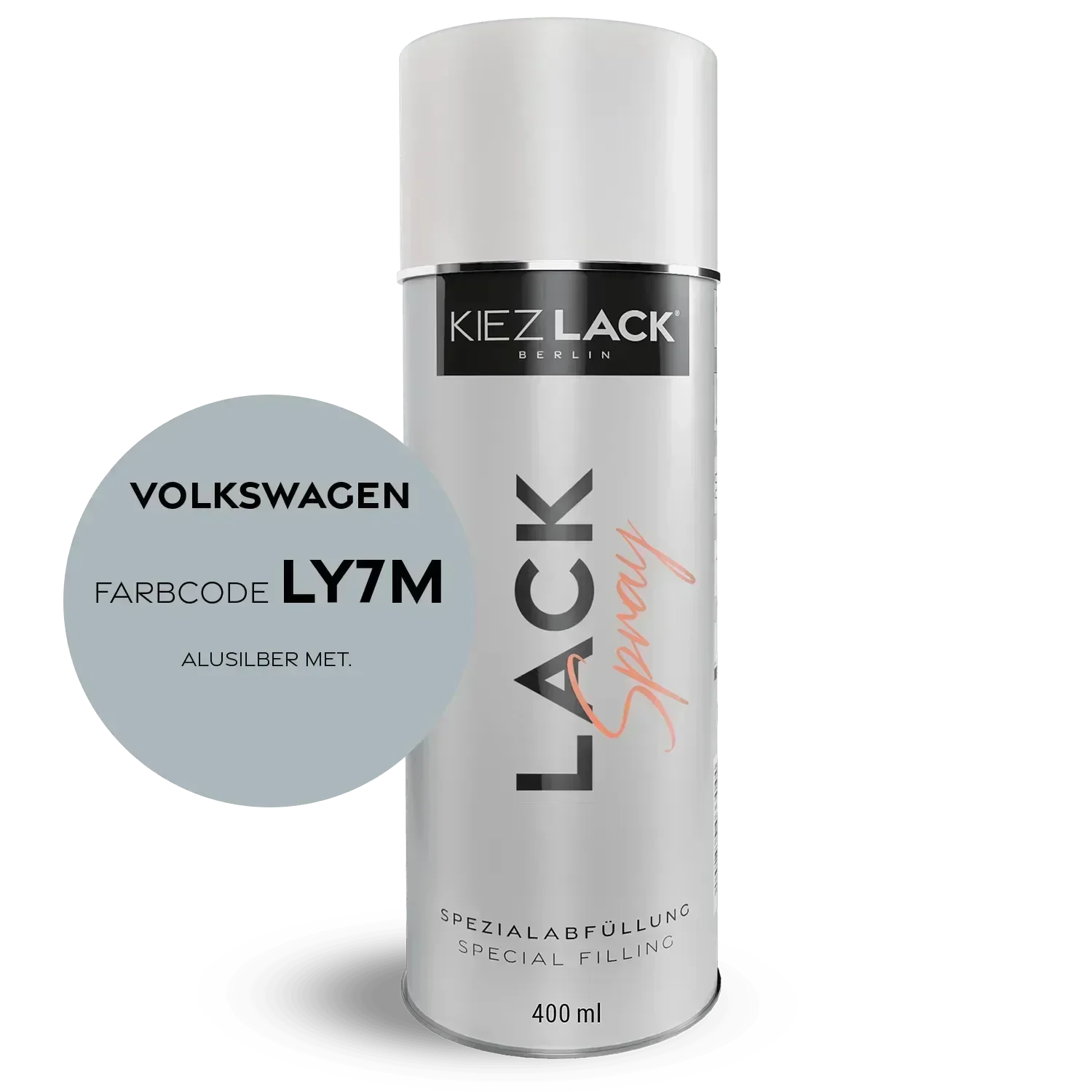 Kiezlack Lackspray Autolack Spraydose Volkswagen LY7M ALUSILBER MET.
