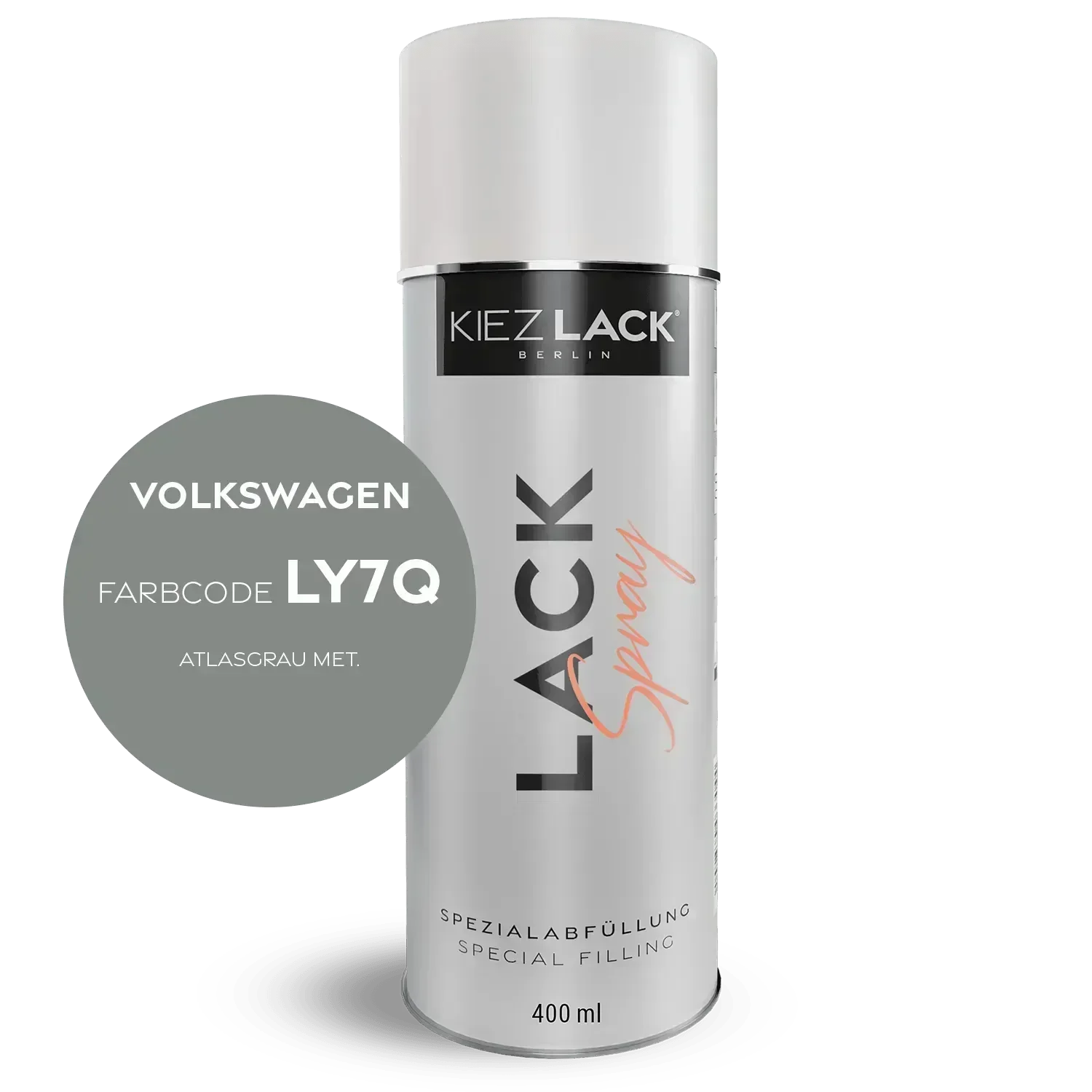 Kiezlack Lackspray Autolack Spraydose Volkswagen LY7Q ATLASGRAU MET.