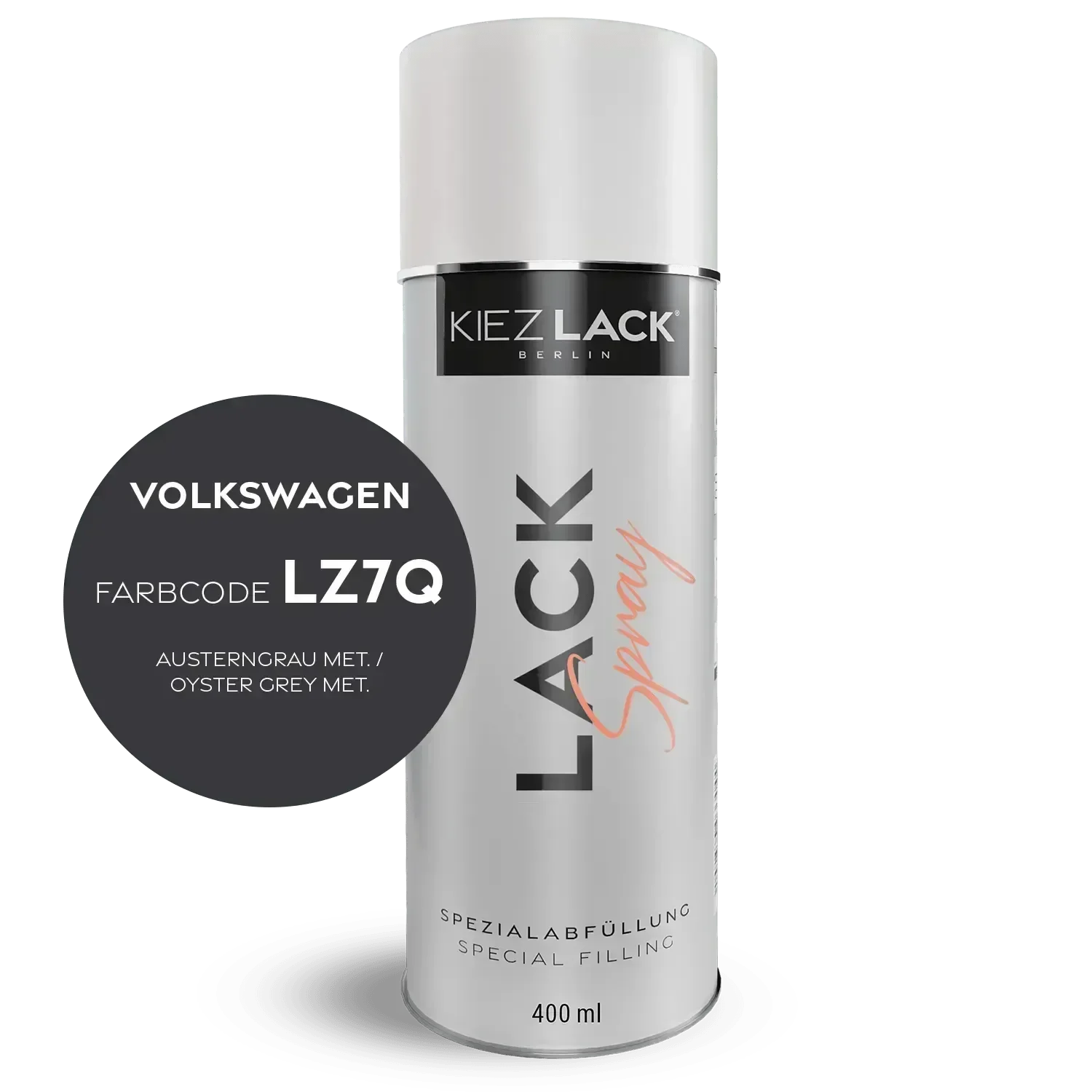 Kiezlack Lackspray Autolack Spraydose Volkswagen LZ7Q AUSTERNGRAU MET.