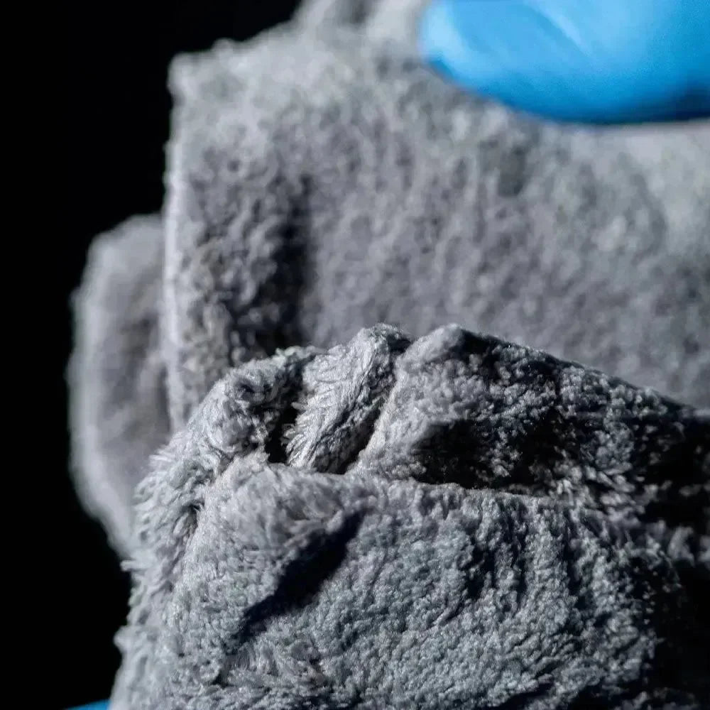 Carsystem Carsystem Mikrofasertuch FLUFFY grau flauschig 40x40 cm 2er Set