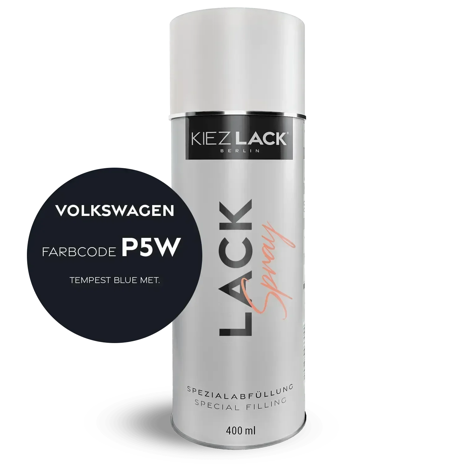 Kiezlack Lackspray Autolack Spraydose Volkswagen P5W TEMPEST BLUE MET.