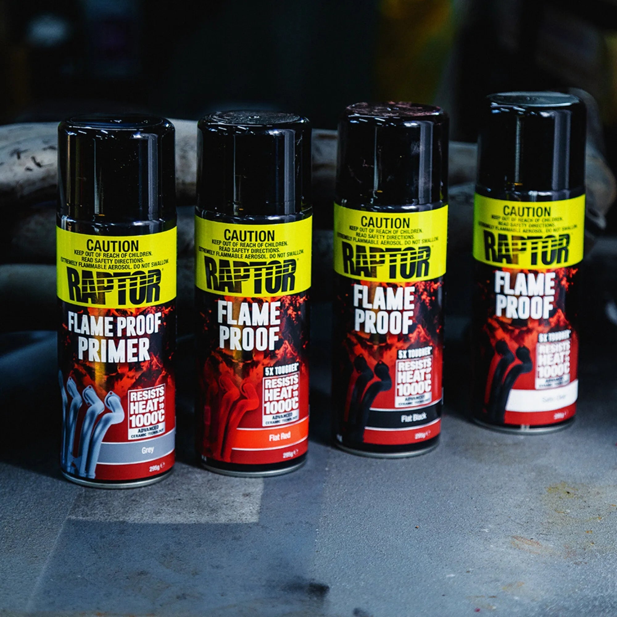 Raptor RAPTOR 1K Flame Proof Spraydose hitzefester Auspufflack bis 1000°C FARBWAHL