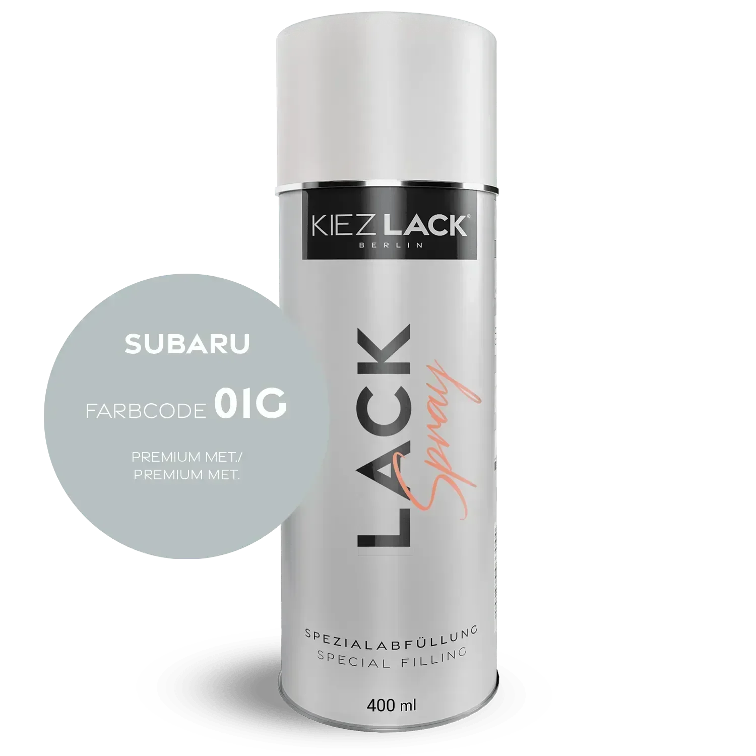 Kiezlack Lackspray Autolack Spraydose SUBARU 01G PREMIUM MET. Lackspray