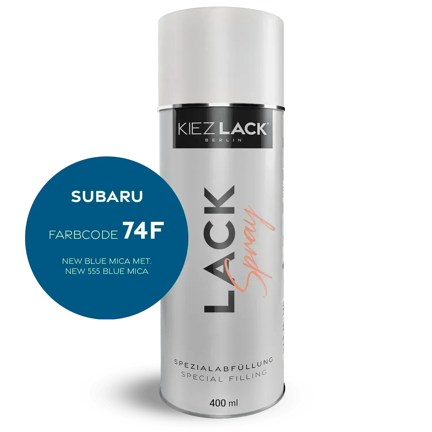 Kiezlack Lackspray Autolack Spraydose SUBARU 74F NEW BLUE MICA MET. Lackspray