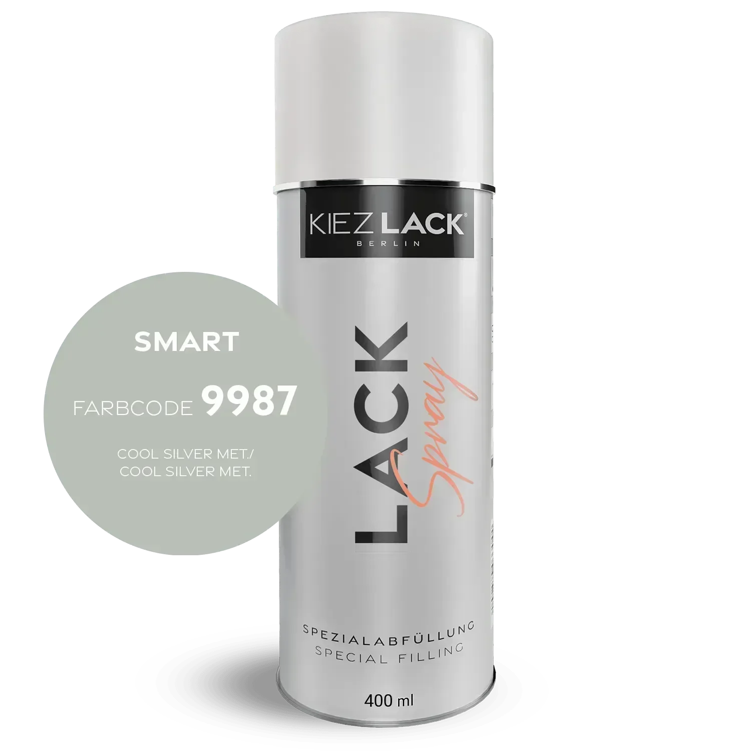 Kiezlack Lackspray Autolack Spraydose SMART 9987 COOL SILVER MET. Lackspray